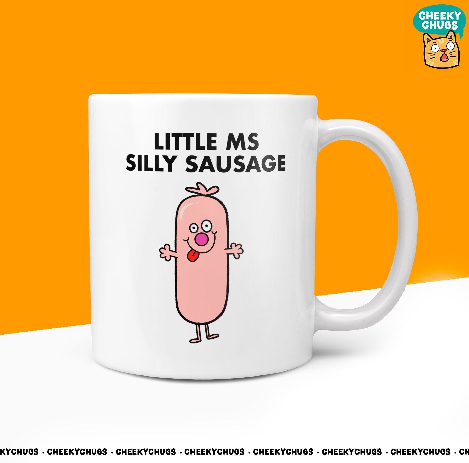 Novelty Little LITTLE Ms SILLY SAUSAGE Mug Funny Women's Miss Gift Secret Santa Present Unique Rude Ceramic Novelty Birthday Christmas 10oz - CheekyChugs
