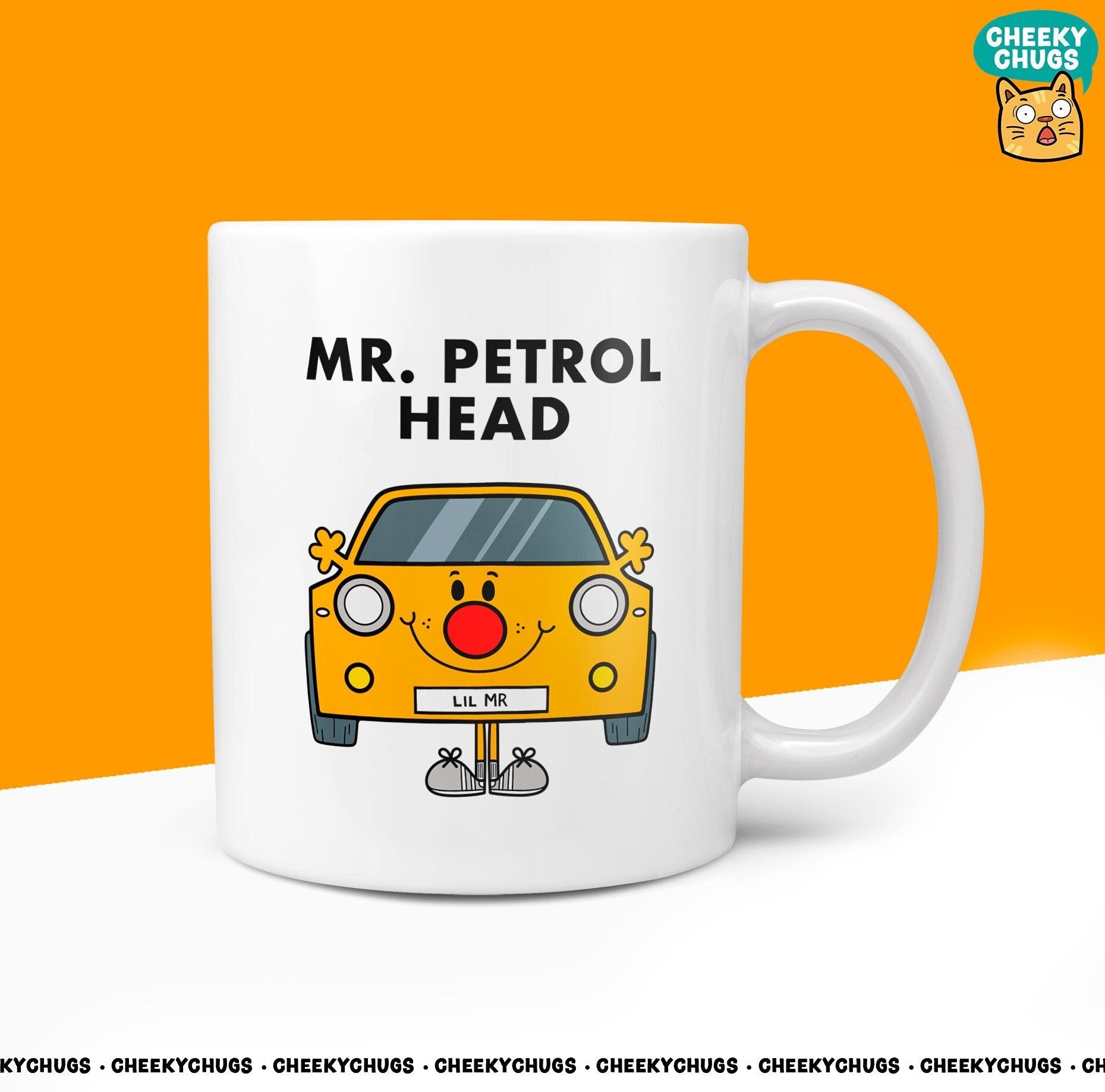 Novelty Little MR PETROL HEAD 10oz Coffee Mug - Gift For Him Men Gear Driving Driver Gifts Birthday Christmas Present - CheekyChugs