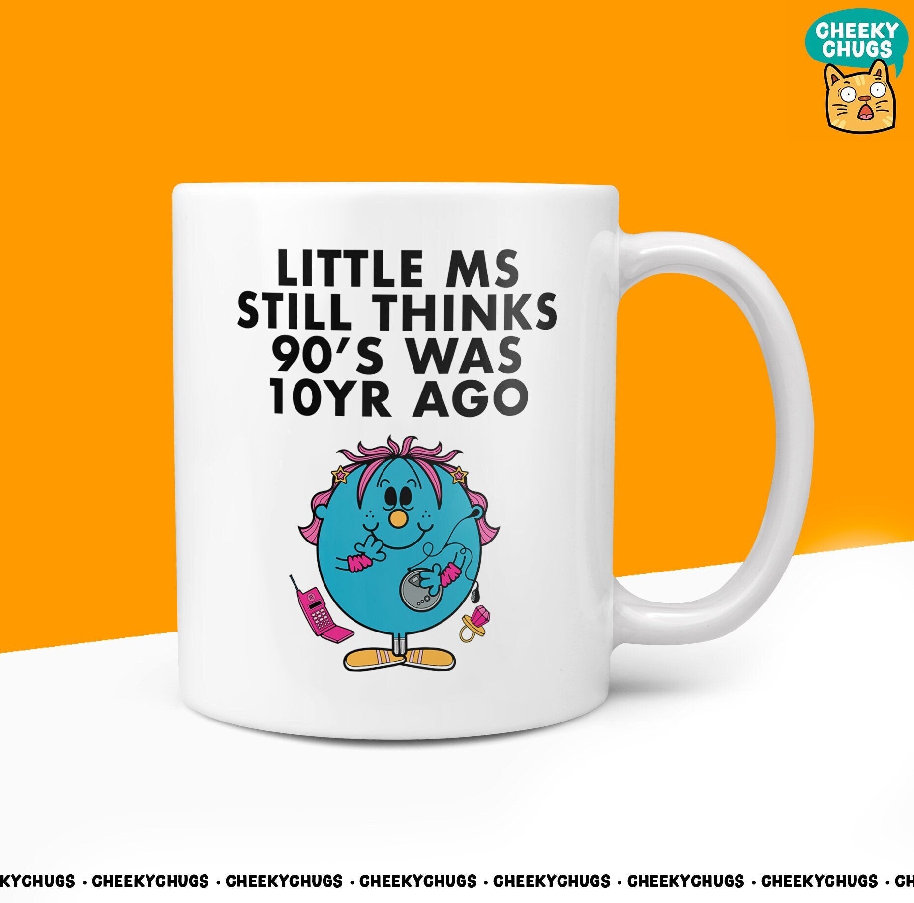 Novelty Little Ms 90's WAS 10 YEARS AGO 10oz Coffee Mug - Funny Miss Female Cup For Christmas Birthday Gift Present Friend Coffee Mugs - CheekyChugs