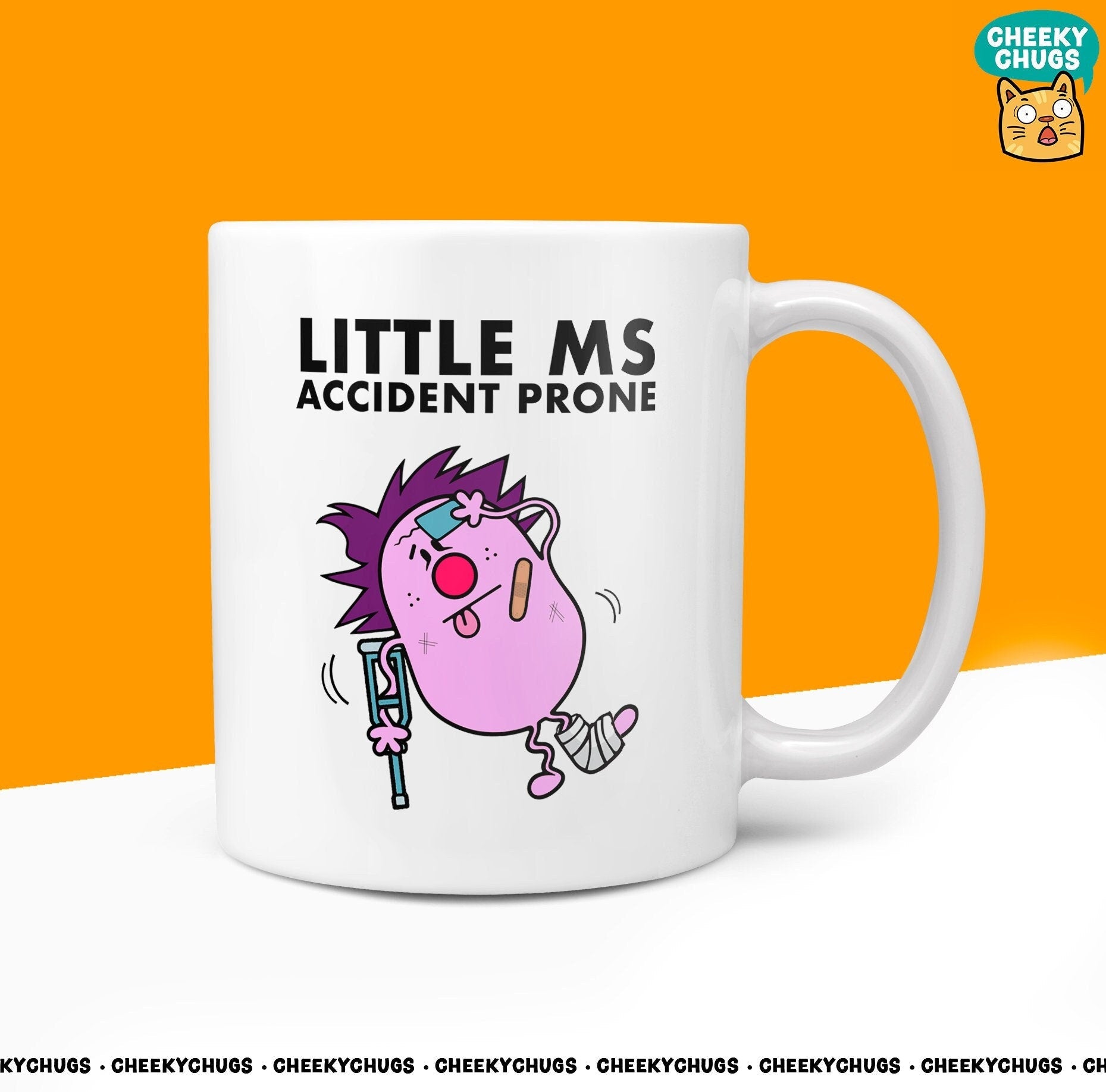 Novelty Little MS ACCIDENT PRONE Mug Funny Miss Her Gift Secret Santa Present Unique Ceramic Novelty Birthday Christmas 10oz Coffee Cup - CheekyChugs