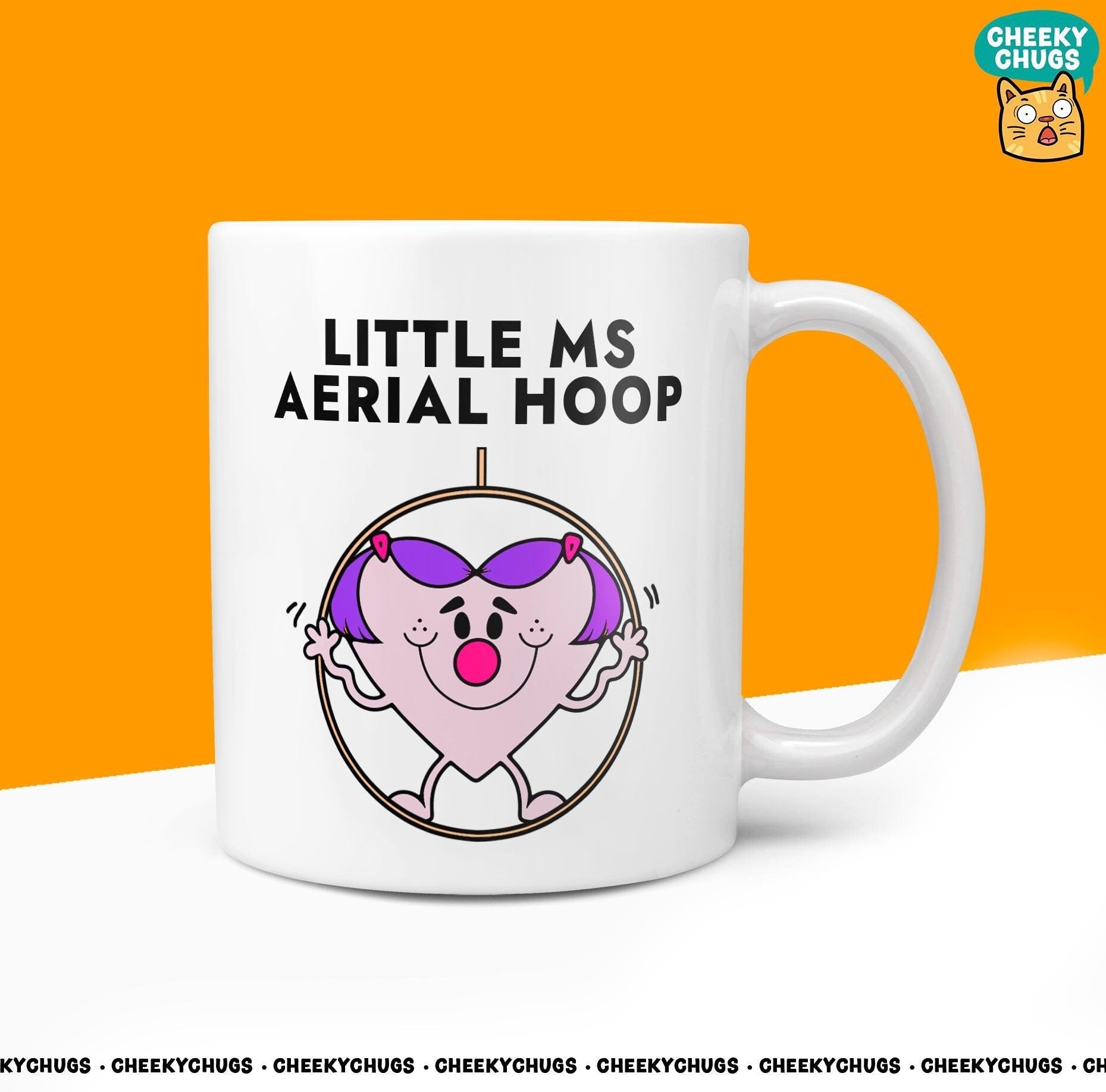 Novelty Little MS AERIAL HOOP Mug Funny Women's Miss Her Gift Secret Santa Present Ceramic Novelty Parody Birthday Christmas Coffee Tea Cup - CheekyChugs