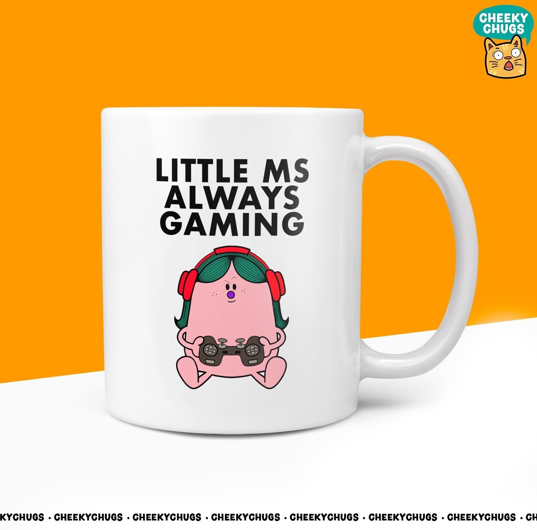Novelty Little Ms ALWAYS GAMING 10oz Coffee Mug - Funny Miss Female Cup For Christmas Birthday Gift Present Friend Coffee Mugs - CheekyChugs
