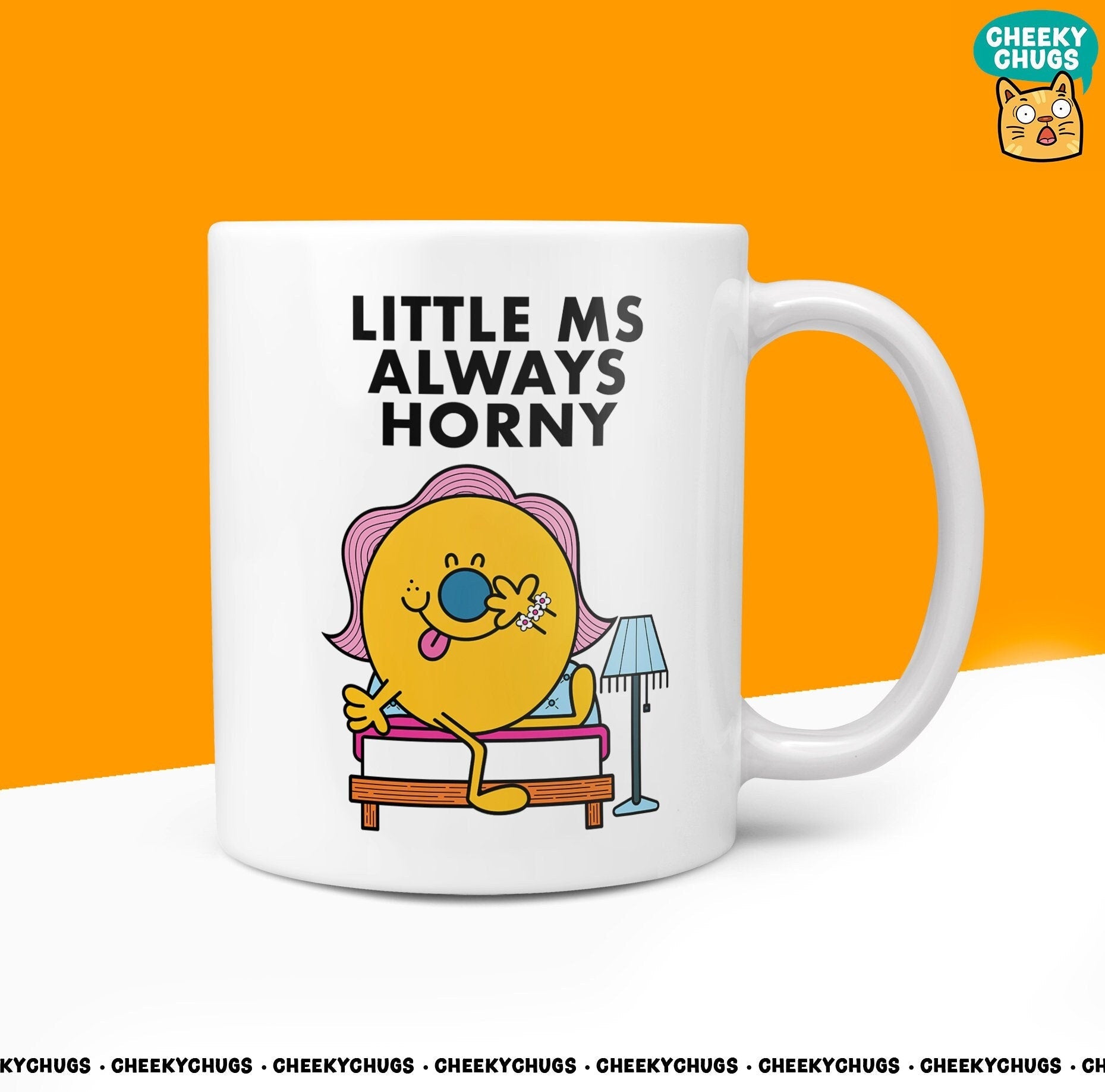 Novelty Little MS ALWAYS HORNY 10oz Coffee Mug - Funny Miss Female Cup For Christmas Birthday Gift Present Friend Coffee Mugs - CheekyChugs