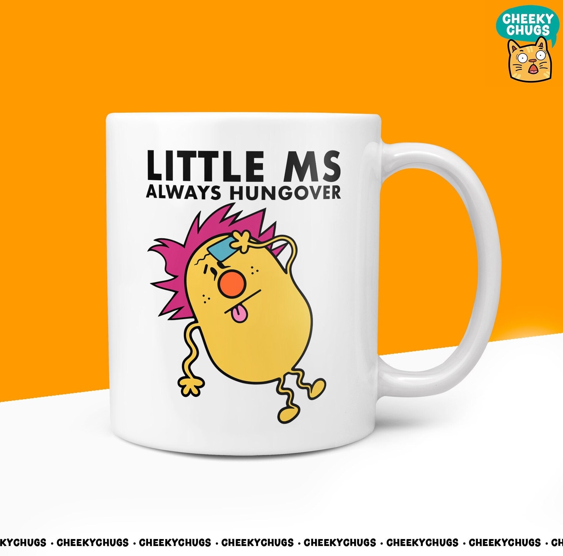 Novelty Little Ms ALWAYS HUNGOVER 10oz Coffee Mug - Drinking Gifts For Her Miss Female Drinker Hungover Gift Birthday Christmas - CheekyChugs