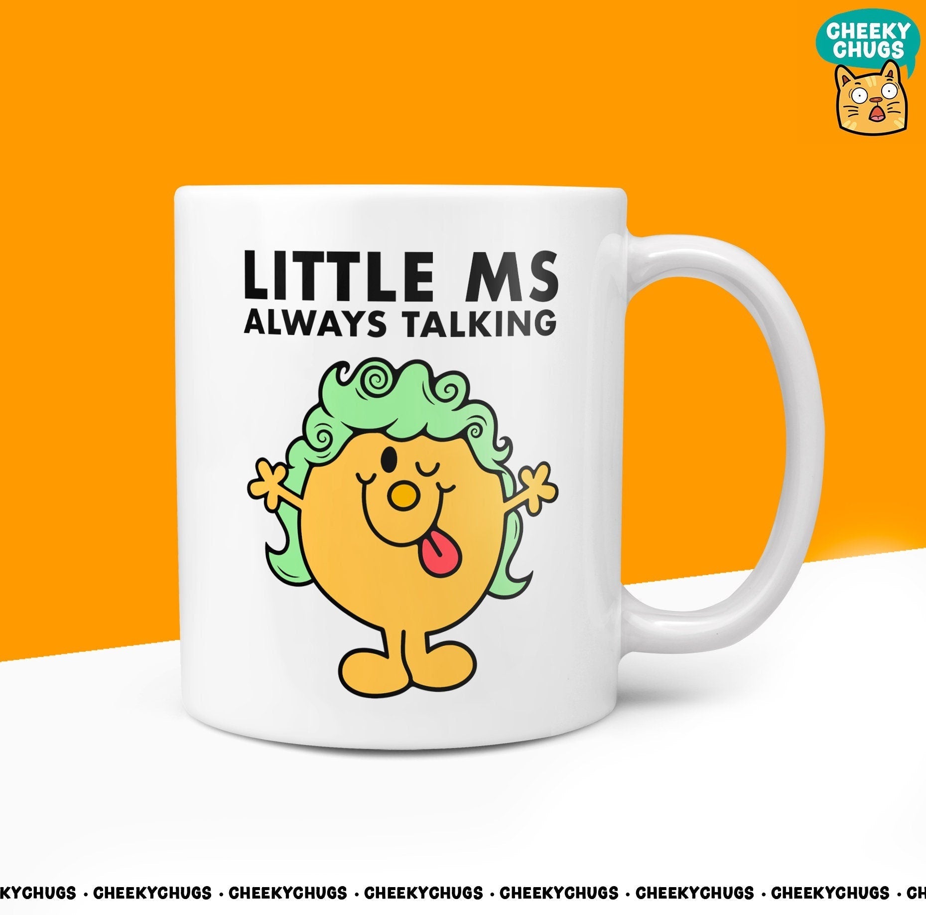 Novelty Little Ms ALWAYS TALKING Mug Funny Men Miss Her Gift Secret Santa Present Unique Ceramic Novelty Office Birthday Christmas 10oz Cup - CheekyChugs