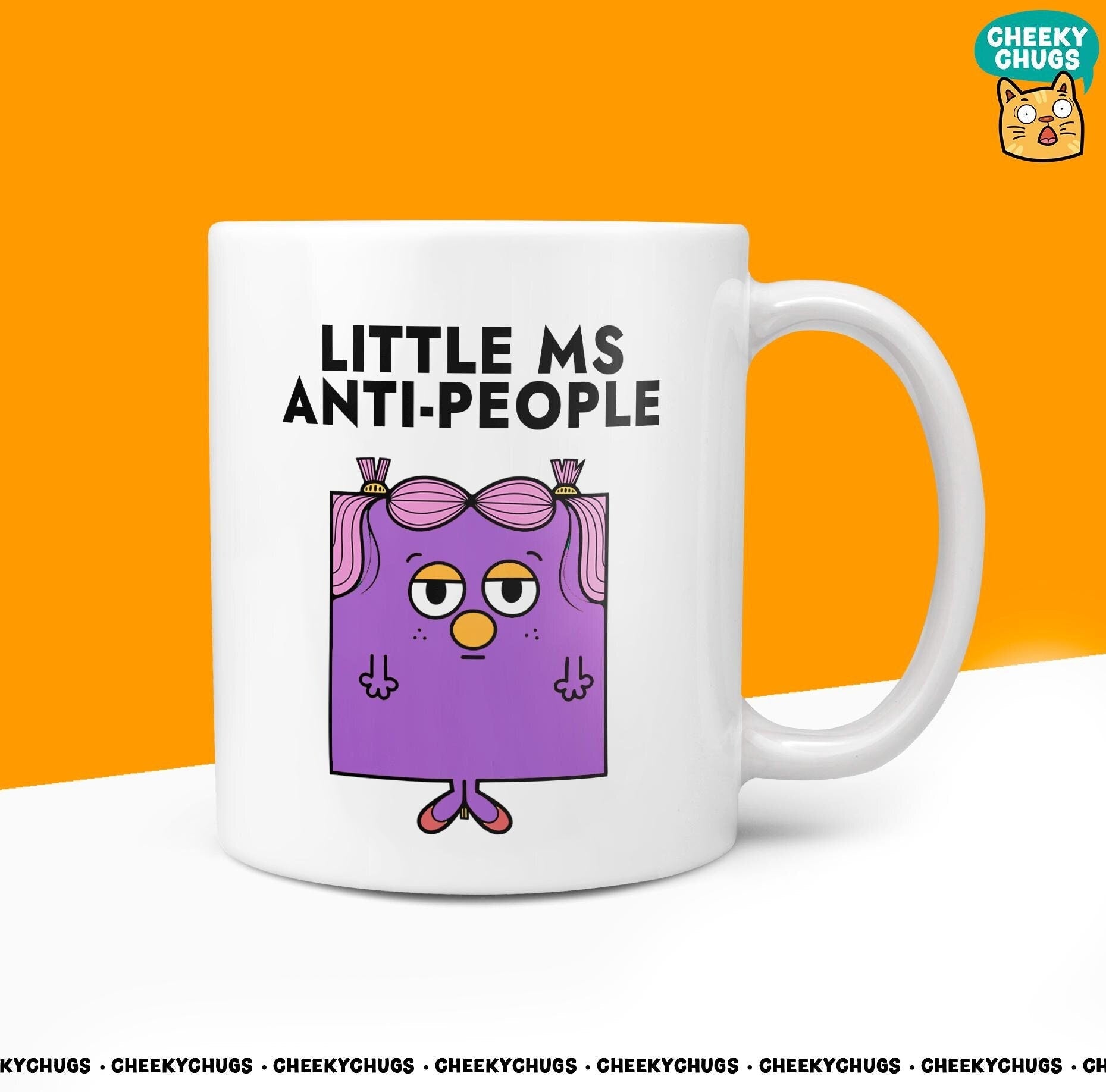 Novelty Little MS ANTI PEOPLE Mug Funny Women's Miss Her Gift Secret Santa Present Ceramic Novelty Parody Birthday Christmas Coffee Tea Cup - CheekyChugs