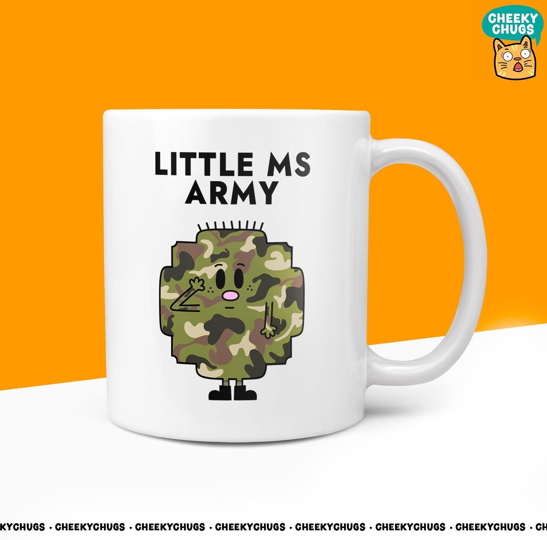 Novelty Little MS ARMY Mug Funny Women's Men Him Gift Secret Santa Present Unique Ceramic Novelty Office Birthday Christmas 10oz Coffee Cup - CheekyChugs