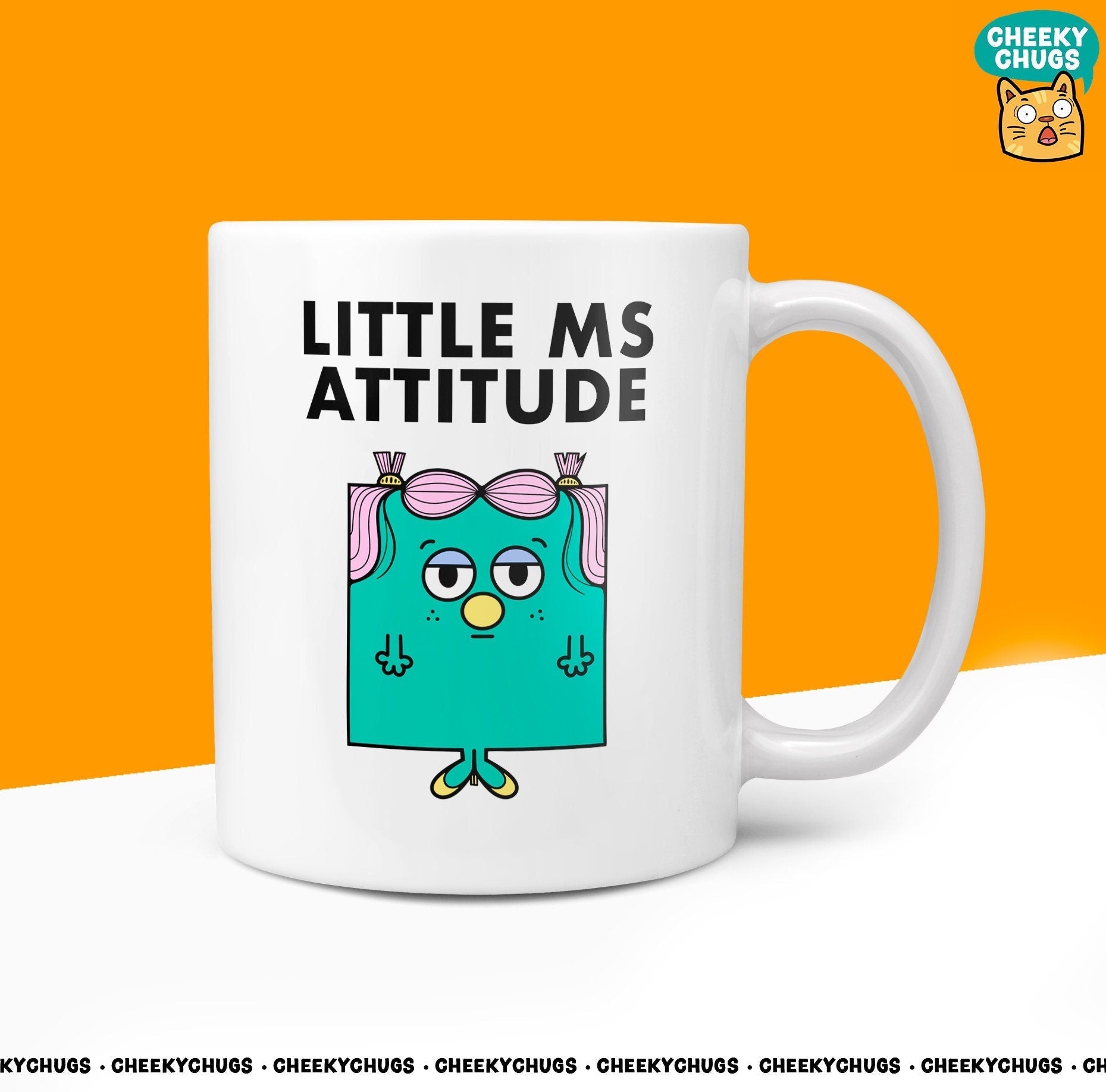 Novelty Little MS ATTITUDE Mug Funny Women's Miss Ladies Gift Secret Santa Present Unique Rude Ceramic Novelty Birthday Christmas 10oz - CheekyChugs