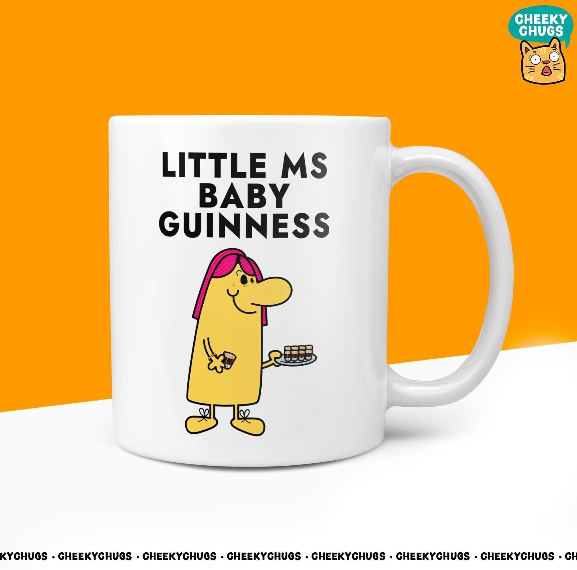 Novelty Little MS BABY GUINNESS Mug Funny Women's Her Gift Secret Santa Present Shots Ceramic Office Birthday Christmas 10oz Coffee Cup - CheekyChugs
