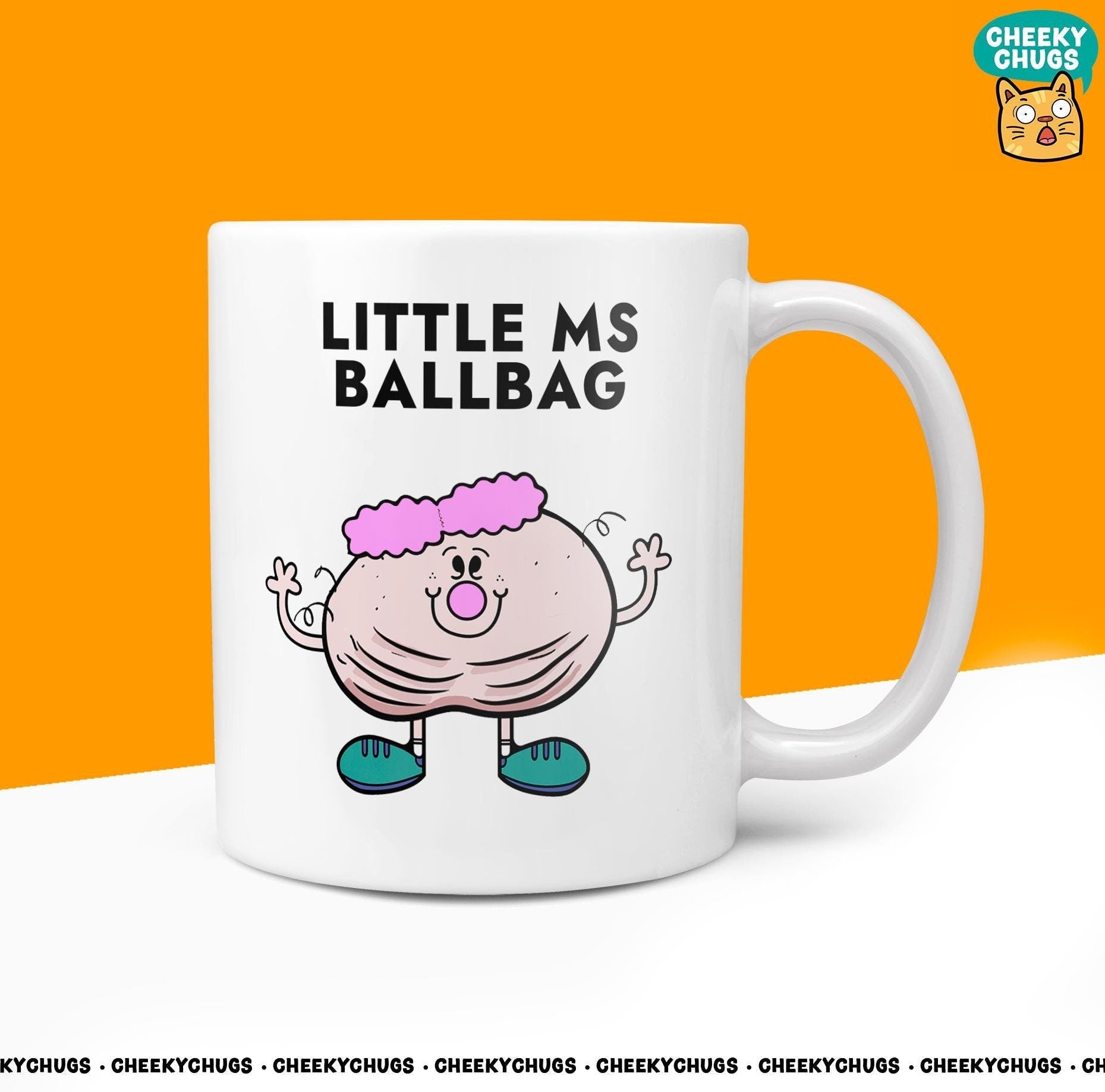 Novelty LITTLE MS BALLBAG Mug - Funny Unique Women's Gift for Her Miss - Perfect for Secret Santa Women Birthday Christmas - 10oz Coffee Cup - CheekyChugs