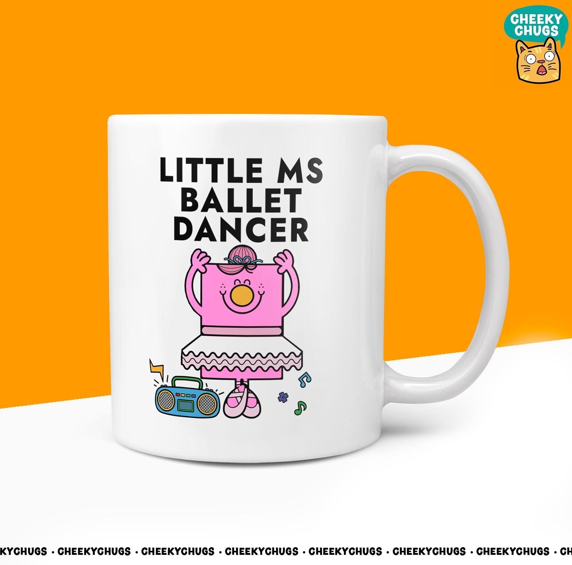 Novelty Little MS BALLET DANCER Mug Funny Women's Miss Her Gift Dancer Ballerina Class Present Parody Birthday Christmas Coffee Tea Cup - CheekyChugs