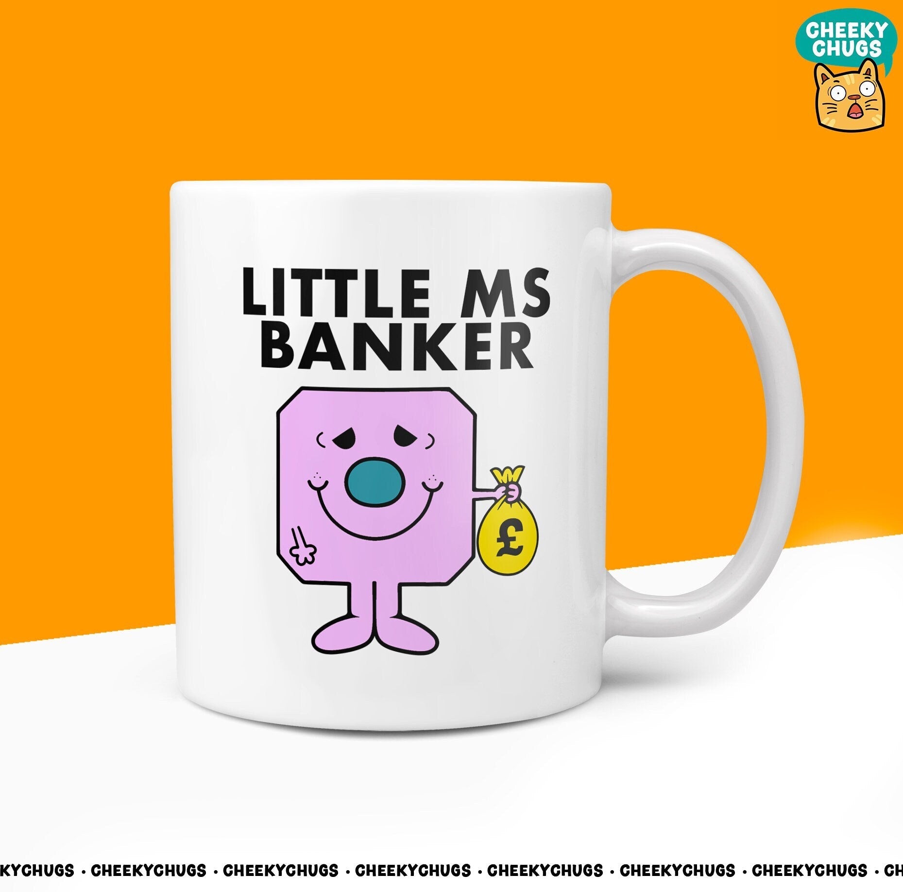 Novelty Little Ms BANKER Mug Funny Women's Miss Ladies Gift Secret Santa Present Unique Rude Ceramic Novelty Banking Birthday Christmas 10oz - CheekyChugs