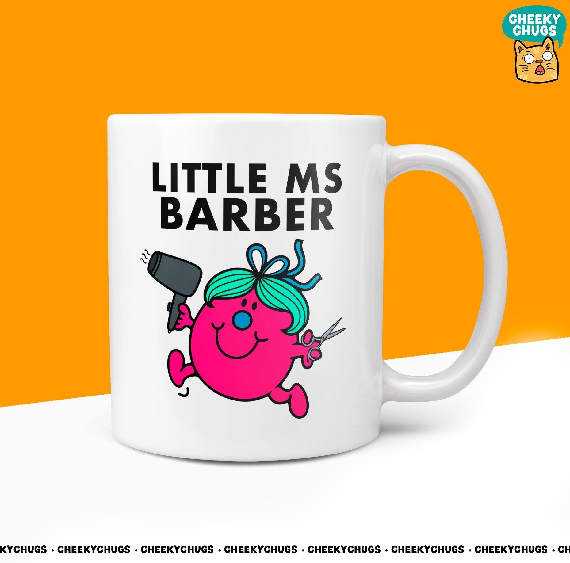Novelty Little MS BARBER Red Mug Funny Miss Women Friend Gift Secret Santa Present Unique Ceramic Novelty Office Birthday Christmas Tea Cup - CheekyChugs