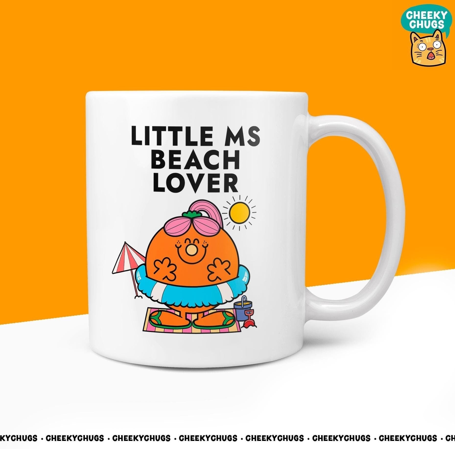 Novelty Little MS BEACH LOVER Mug Funny Women's Miss Her Gift Secret Santa Present Ceramic Novelty Parody Birthday Christmas Coffee Tea Cup - CheekyChugs