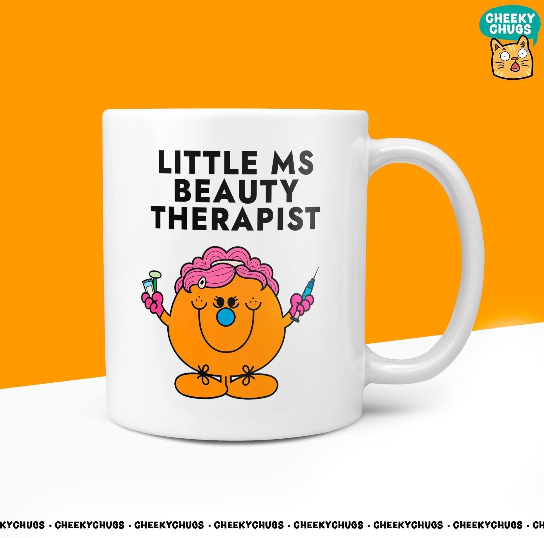 Novelty Little MS BEAUTY THERAPIST Mug Funny Women's Miss Her Gift Secret Santa Present Ceramic Novelty Parody Birthday Christmas Tea Cup - CheekyChugs