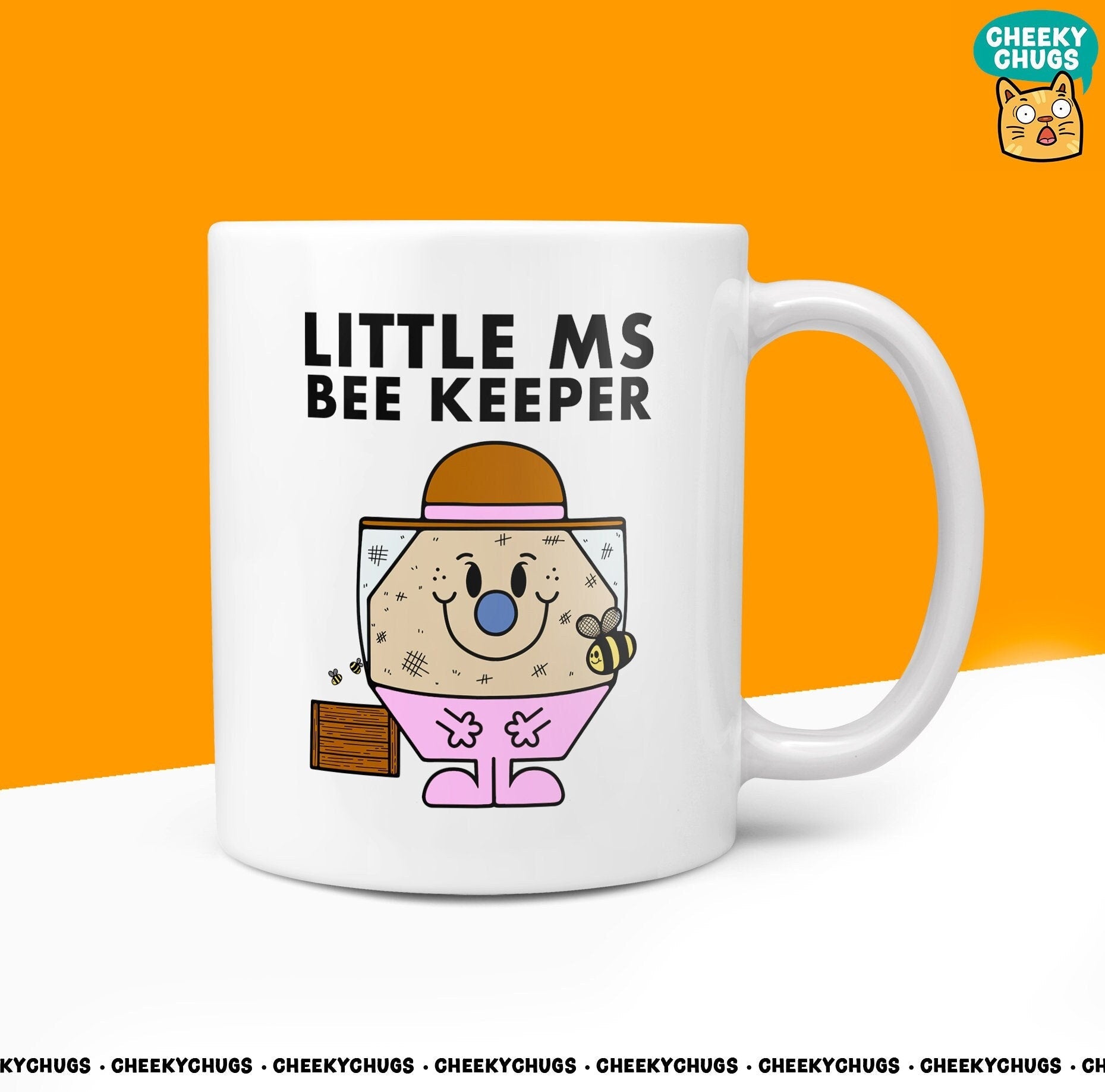 Novelty Little Ms BEE KEEPER 10oz Coffee Mug Funny Miss Female Cup For Bee Keeping Bees Owner Hive Man Christmas Birthday Friend Coffee Mug - CheekyChugs