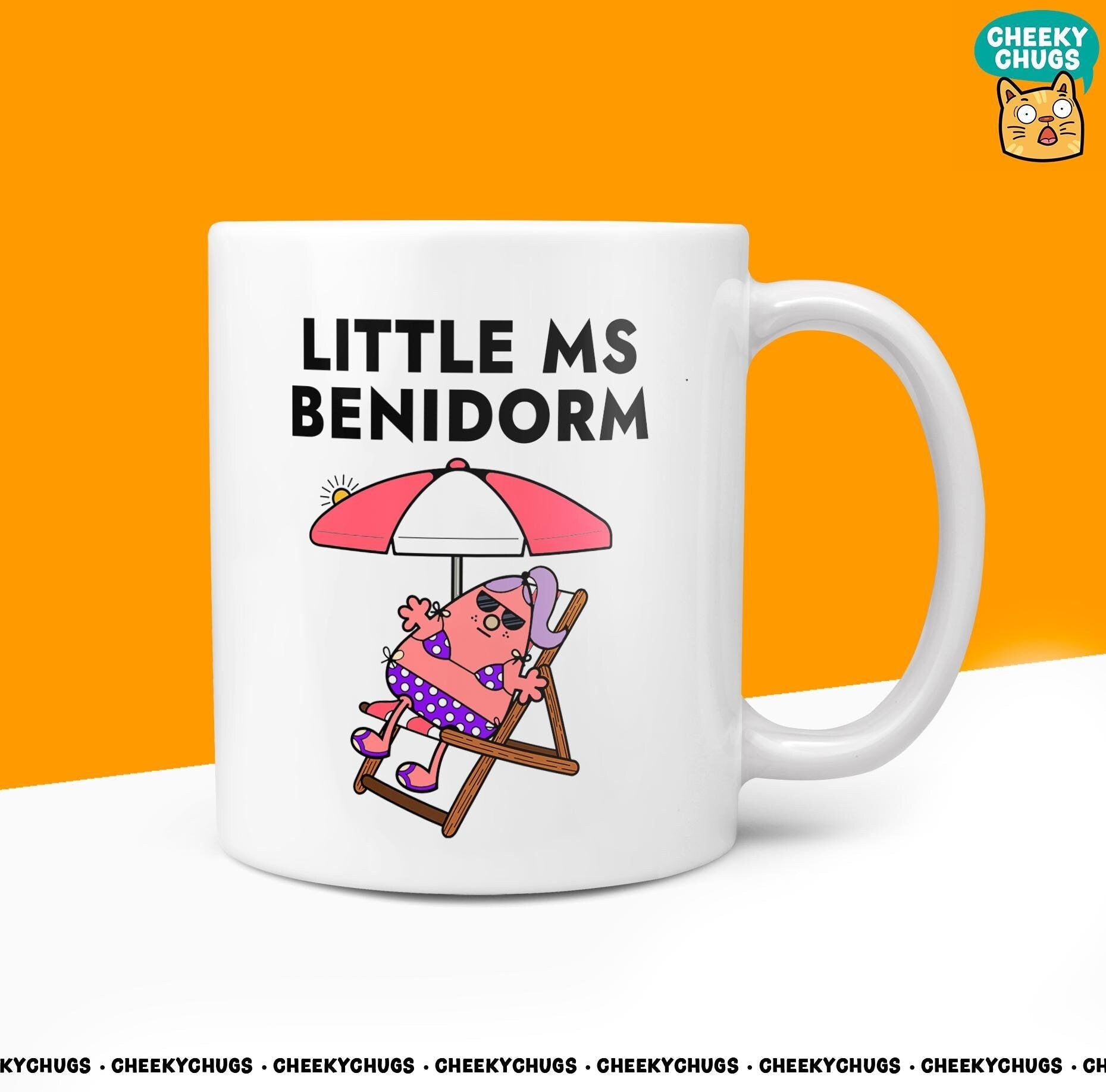 Novelty Little MS BENIDORM Mug Funny Miss Women Gift Secret Santa Team Present Unique Ceramic Holiday Office Travel 10oz Coffee Cup - CheekyChugs