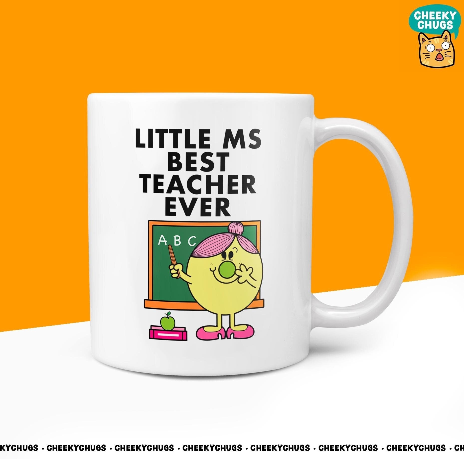 Novelty Little Ms BEST TEACHER EVER Mug Funny Women's Miss Her Gift Present Ceramic Novelty Parody Birthday Christmas Coffee Tea Cup - CheekyChugs