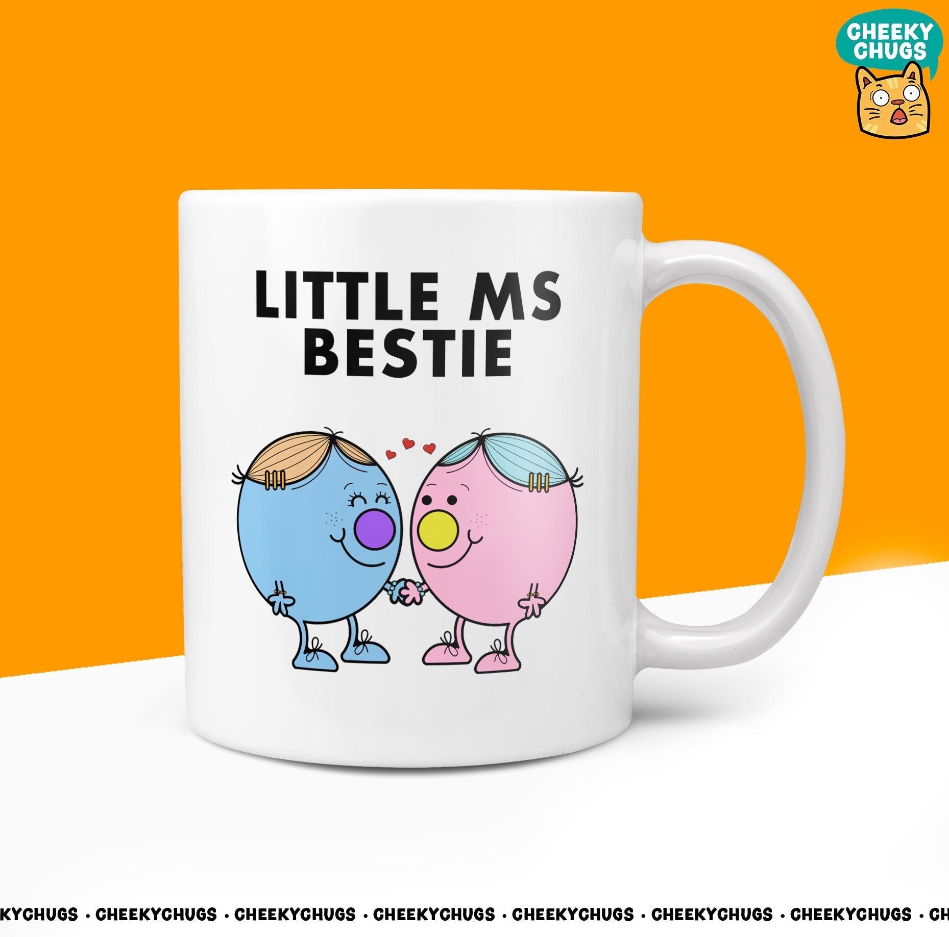 Novelty Little MS BESTIE 10oz Coffee Mug - Funny Miss Best Friend Ideas Female Cup For Christmas Birthday Gift Present Friends Coffee Mugs - CheekyChugs