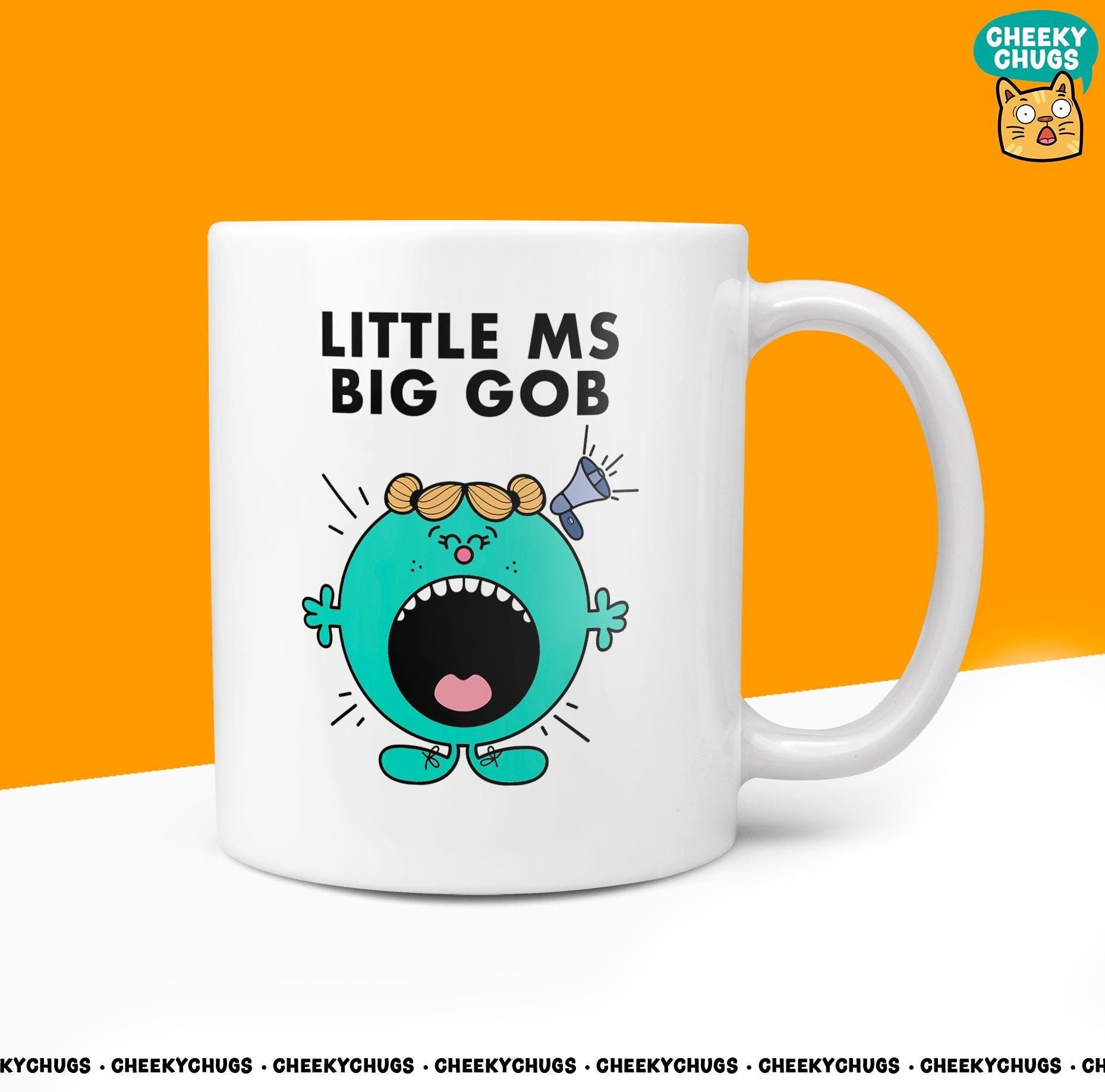 Novelty Little MS BIG GOB 10oz Coffee Mug - Funny Miss Female Cup For Christmas Birthday Gift Present Friend Coffee Mugs - CheekyChugs