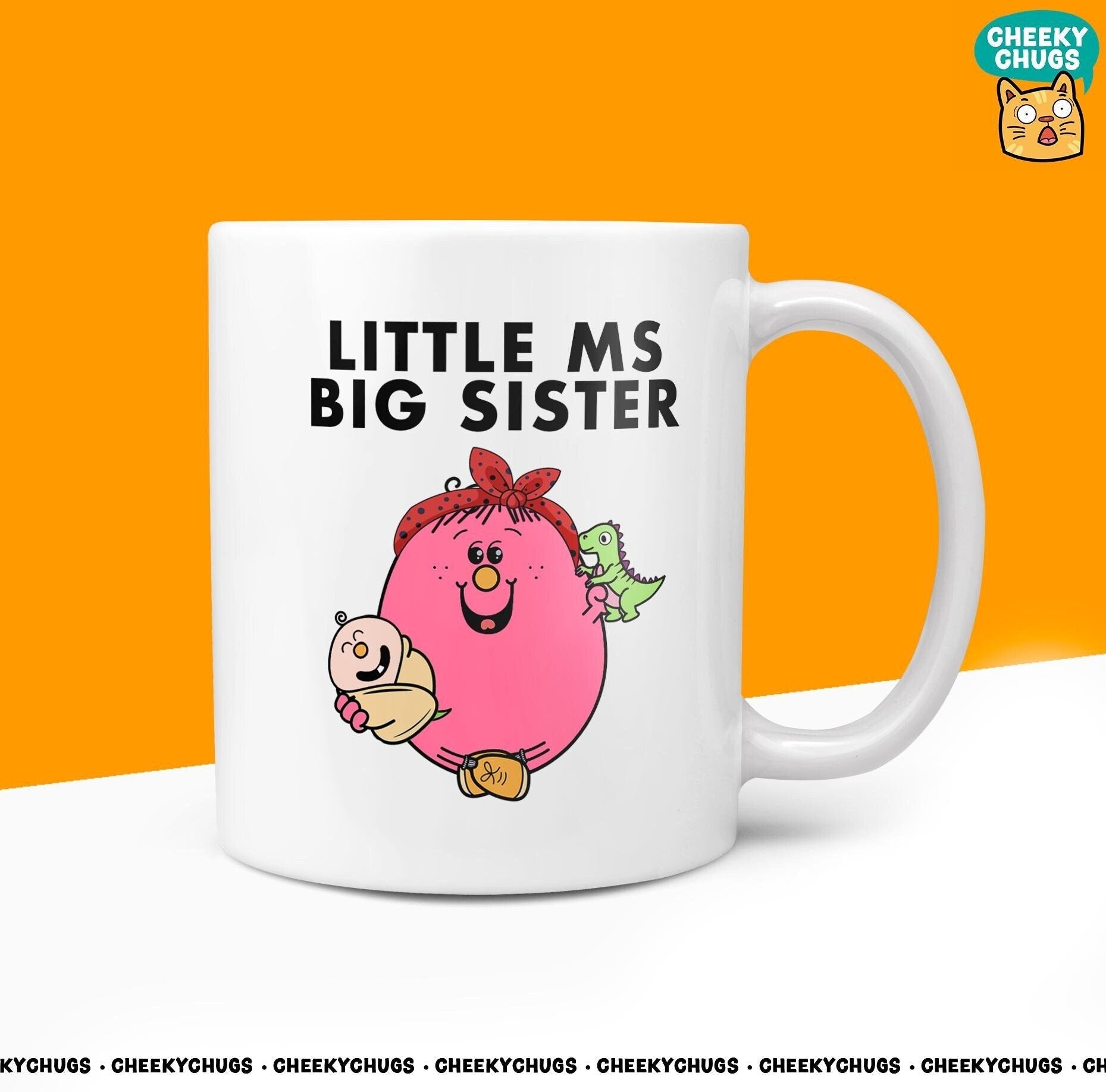 Novelty Little MS BIG SISTER 10oz Coffee Mug - Funny Miss Female Cup For Christmas Birthday Gift Present Friend Coffee Mugs - CheekyChugs