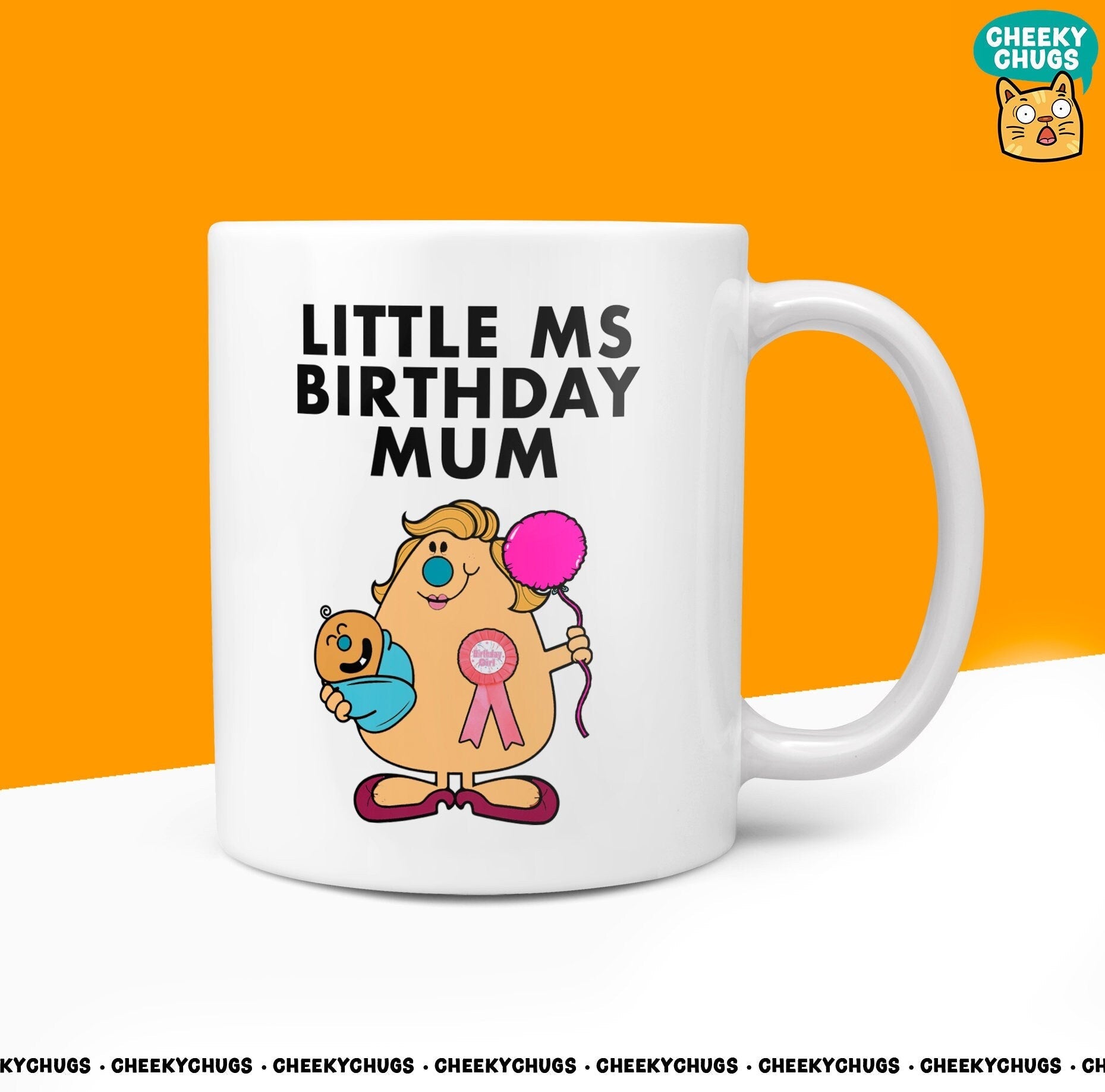 Novelty Little MS BIRTHDAY MUM 10oz Coffee Mug - Funny Miss Birthday Ideas Female Her Cup For Gift Present Friend Party Coffee Mugs - CheekyChugs