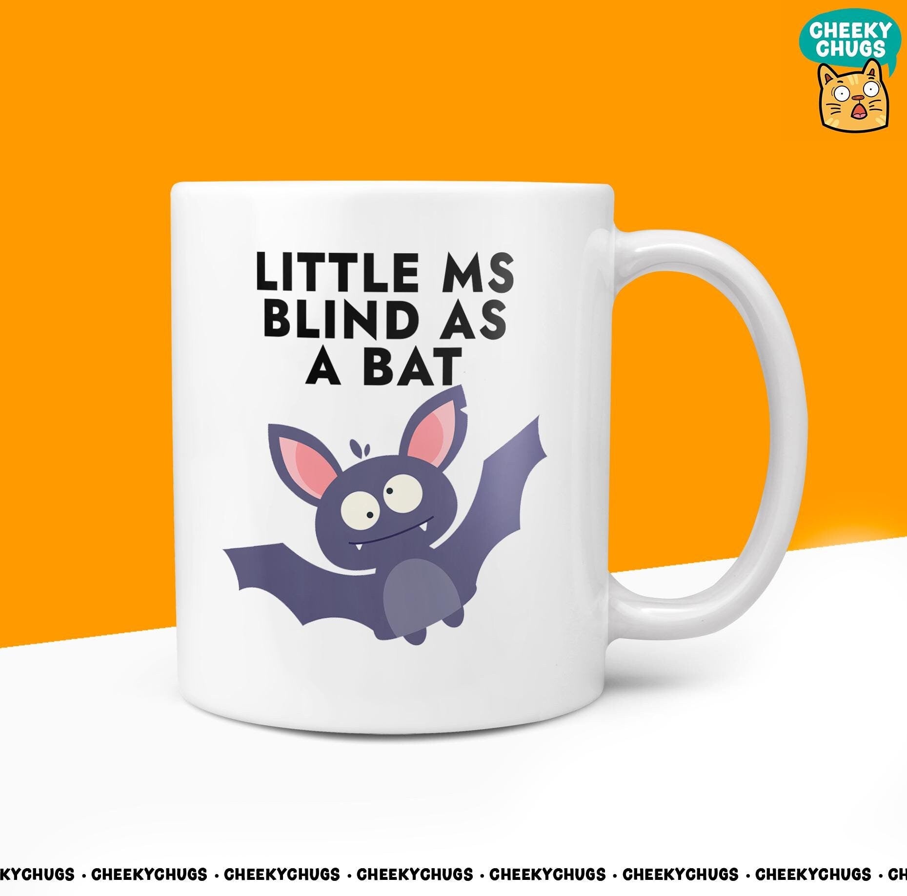 Novelty Little Ms BLIND AS A BAT Mug Funny Women's Miss Her Gift Secret Santa Present Unique Ceramic Office Birthday Christmas Coffee Cup - CheekyChugs