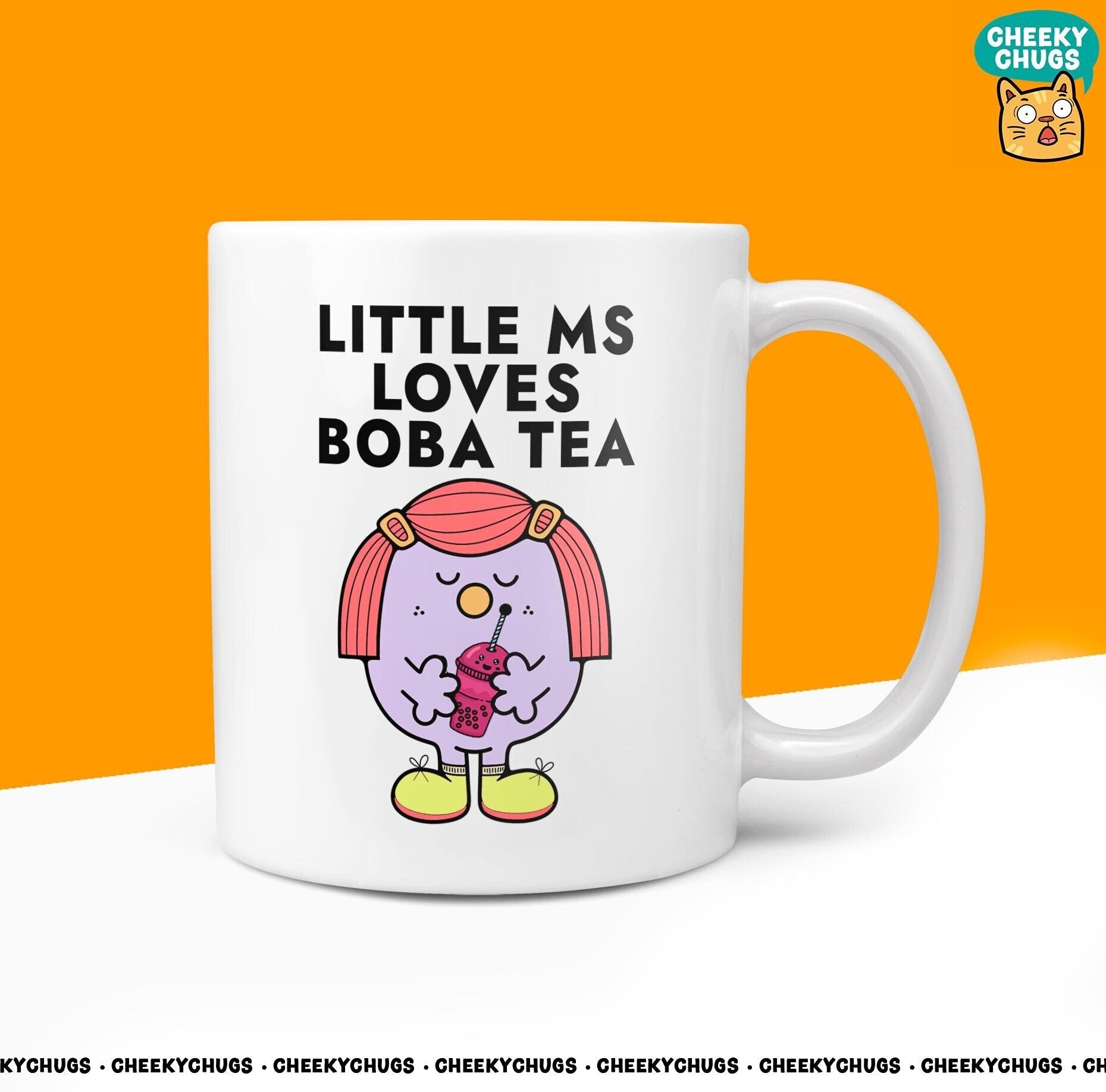 Novelty Little MS BOBA TEA Mug Funny Women's Miss Her Gift Secret Santa Present Ceramic Novelty Parody Birthday Christmas Coffee Tea Cup - CheekyChugs