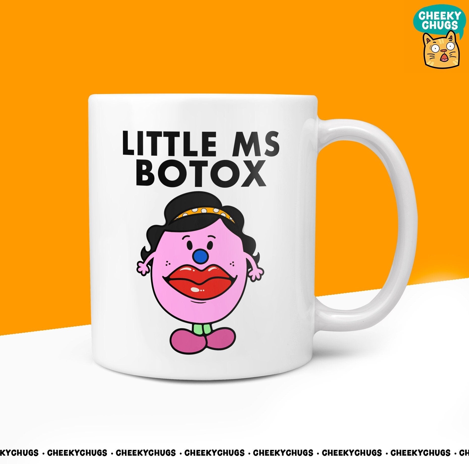 Novelty Little MS BOTOX 10oz Coffee Mug - Gift For Her Miss Collagen Fillers Trout Pout Gifts Men Birthday Christmas Present - CheekyChugs