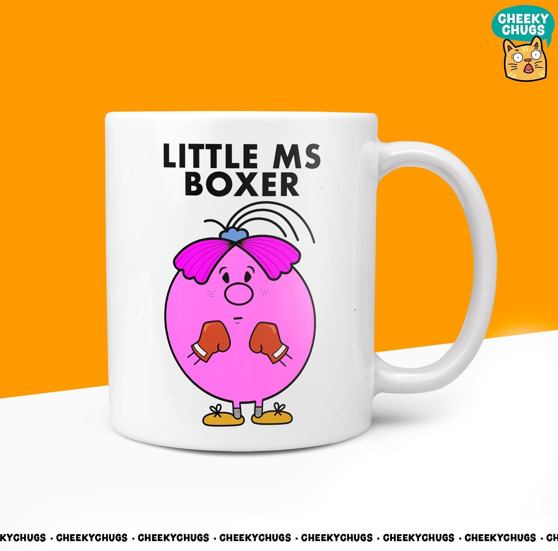 Novelty LITTLE MS BOXER Mug Funny Women Miss Her Gift Secret Santa Present Unique Ceramic Novelty Office Birthday Christmas Coffee Tea Cup - CheekyChugs