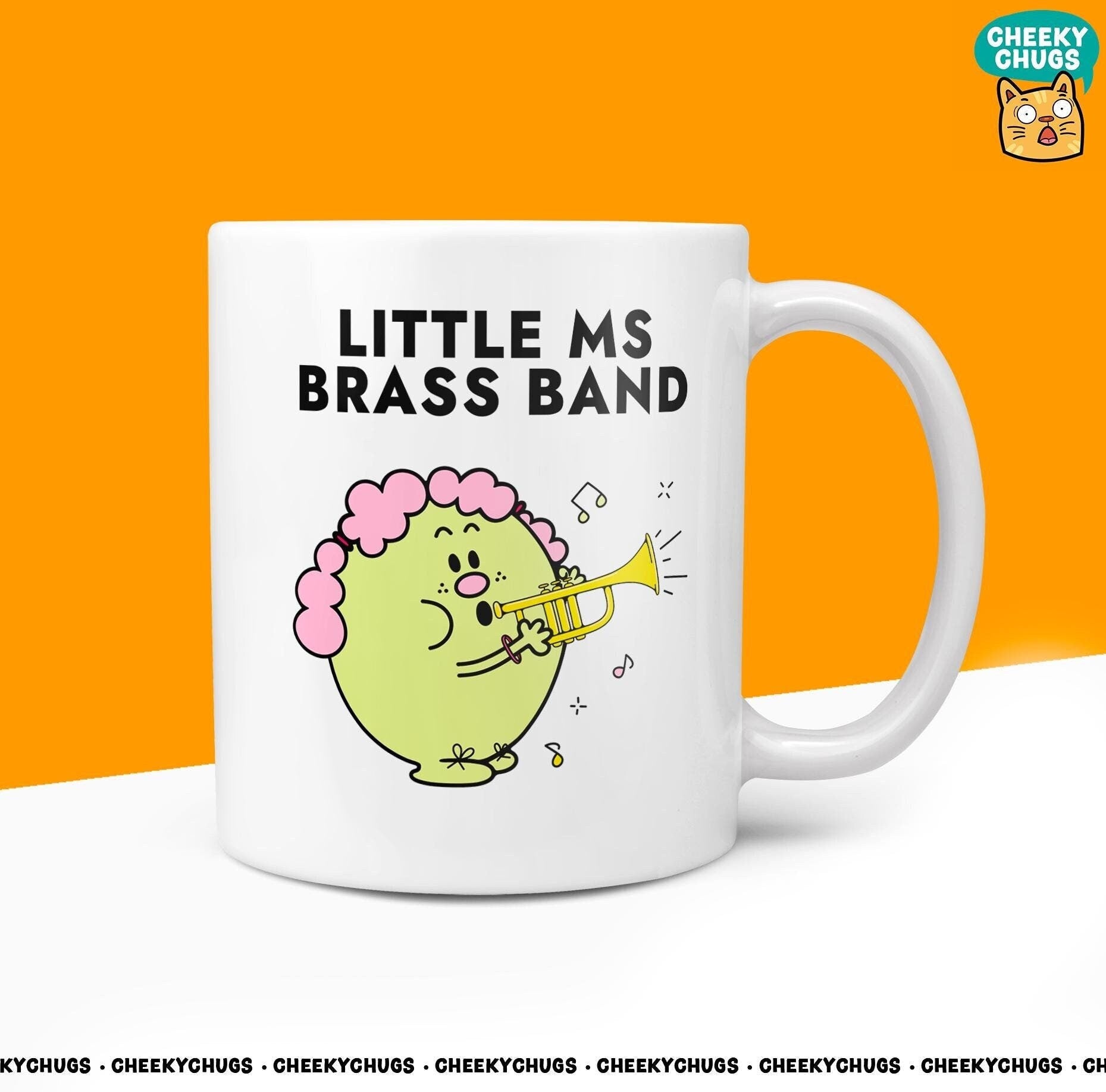 Novelty Little MS BRASS BAND 10oz Coffee Mug - Gift For Her Miss Band Trumpet Player Female Secret Santa Gifts Birthday Christmas Present - CheekyChugs