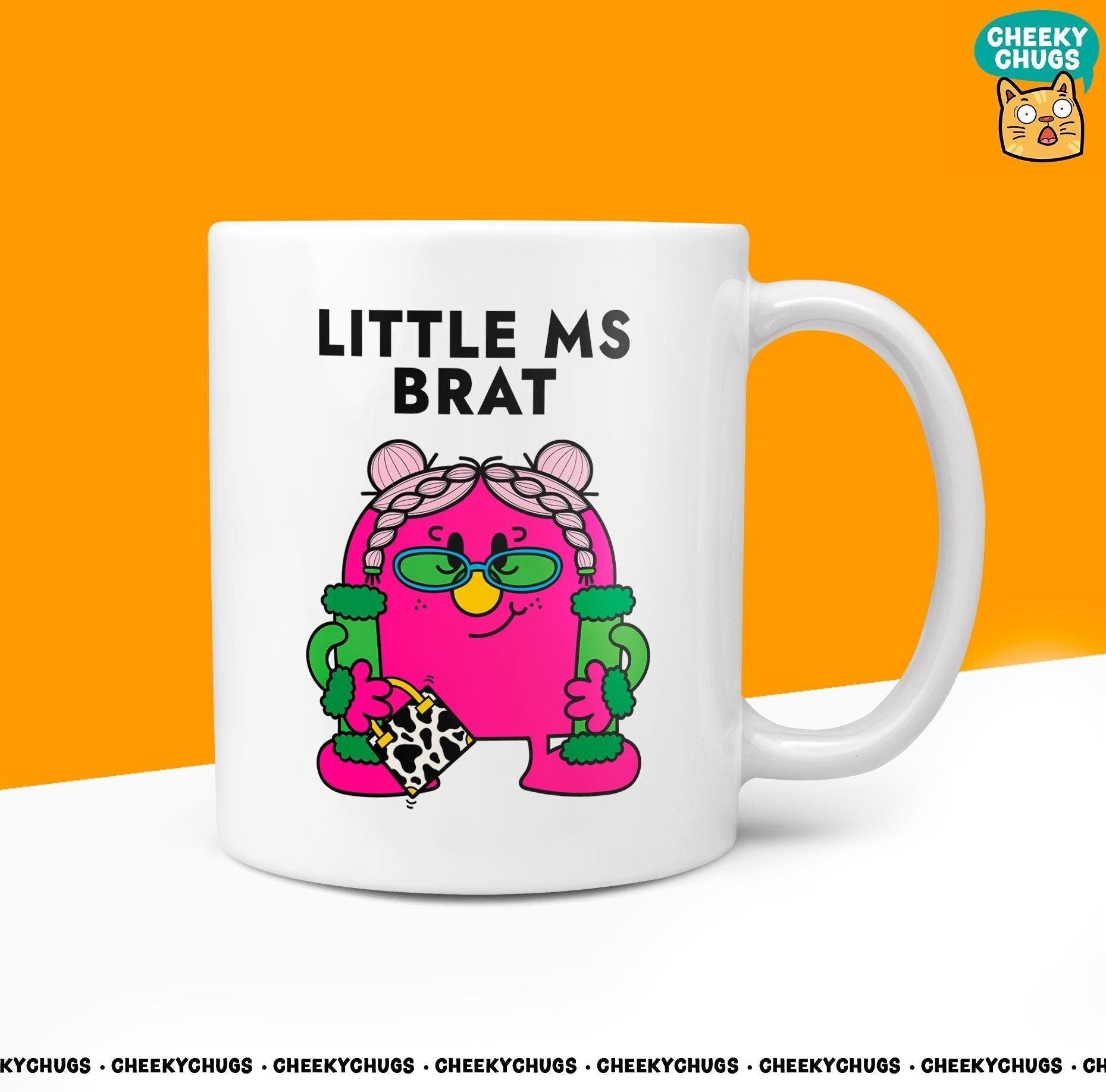 Novelty Little MS BRAT Mug Funny Women's Miss Her Gift Secret Santa Present Ceramic Novelty Parody Birthday Christmas Coffee Tea Cup - CheekyChugs