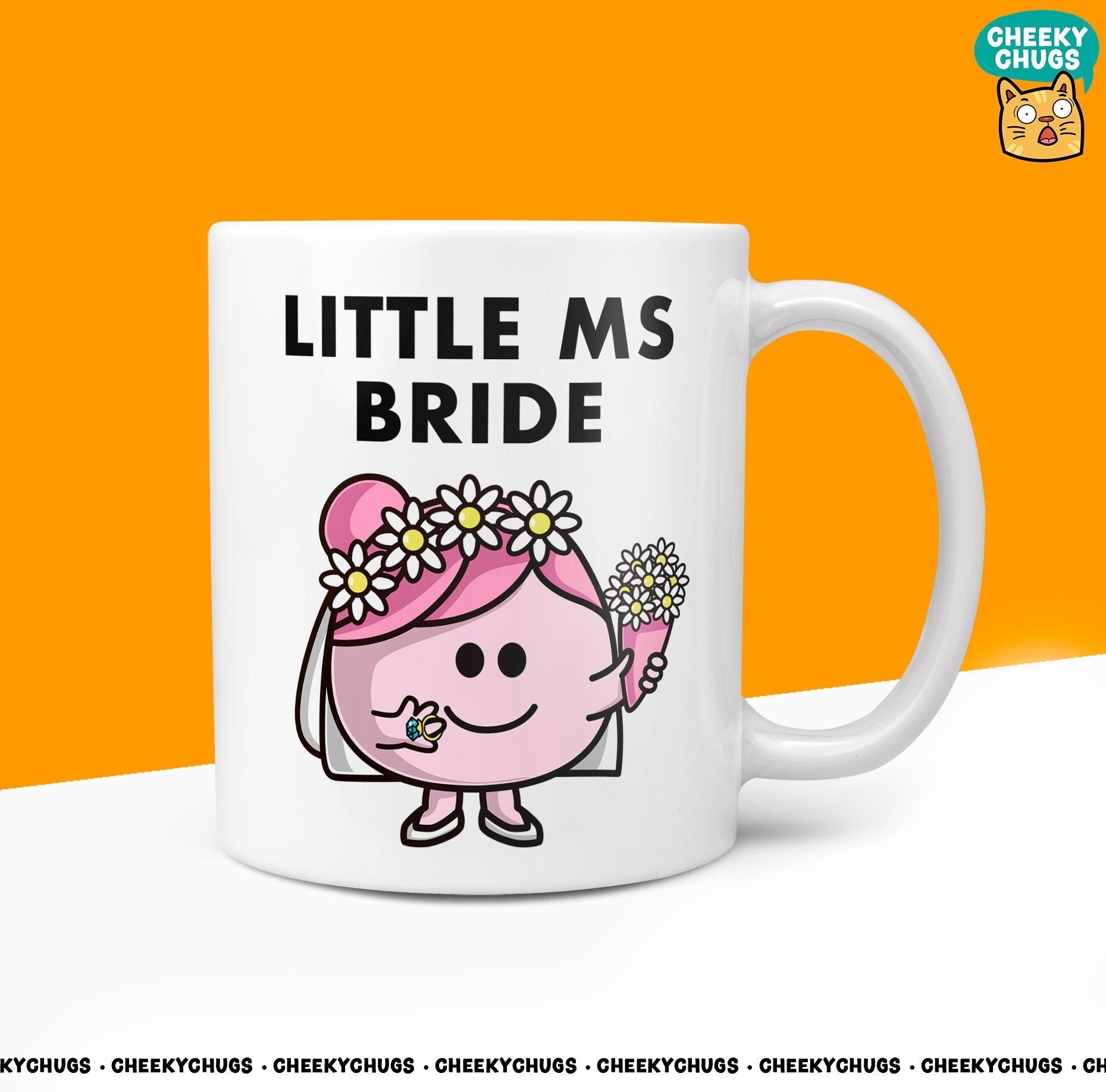 Novelty Little Ms BRIDE Mug Funny Womens Miss Ladies Gift Wedding Ideas Present Unique Bridal Hen Party Do Bridesmaids Breakfast 10oz Gifts - CheekyChugs