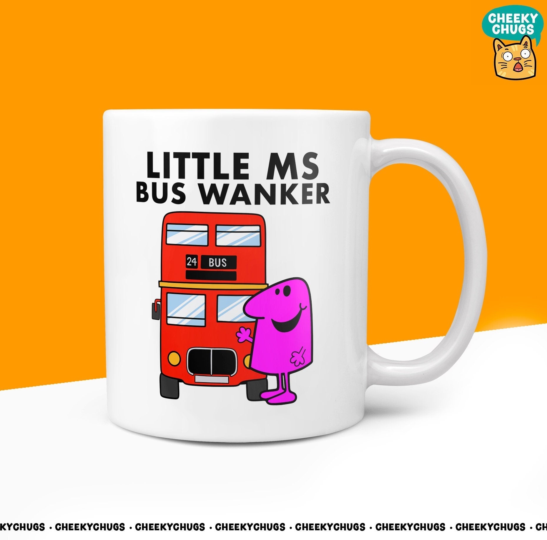 Novelty LITTLE Ms BUS WANKER Mug Funny Men Mr Him Gift Secret Santa Present Unique Ceramic Novelty Office Birthday Christmas 10oz Coffee Cup - CheekyChugs