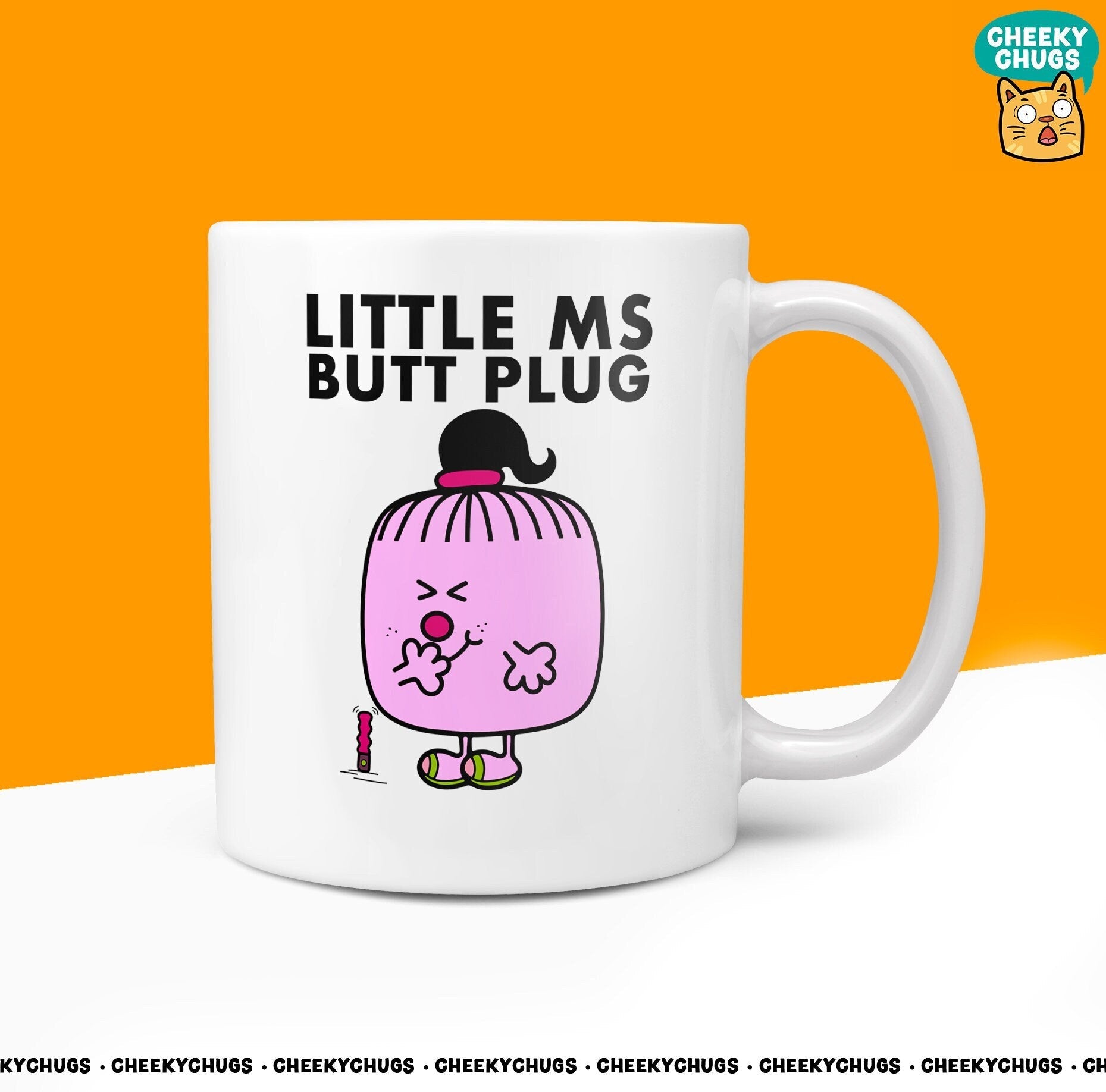 Novelty Little Ms BUTT PLUG Mug Funny Women's Miss Ladies Gift Secret Santa Present Unique Rude Ceramic Novelty Birthday Christmas 10oz - CheekyChugs