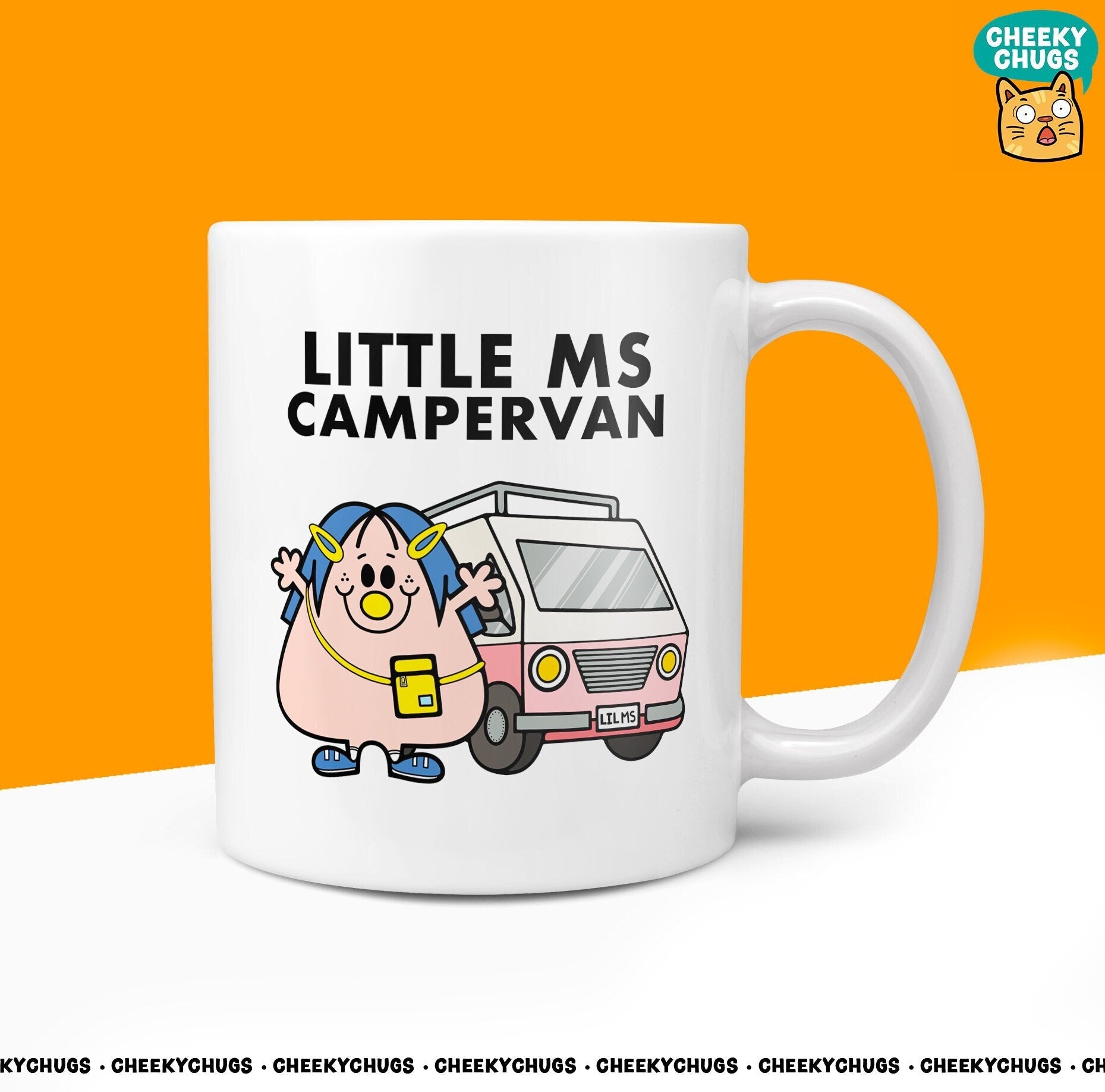 Novelty Little MS CAMPERVAN 10oz Coffee Mug - Funny Miss Female Cup For Campervan Motorhome Travel Man Christmas Birthday Friend Coffee Mug - CheekyChugs
