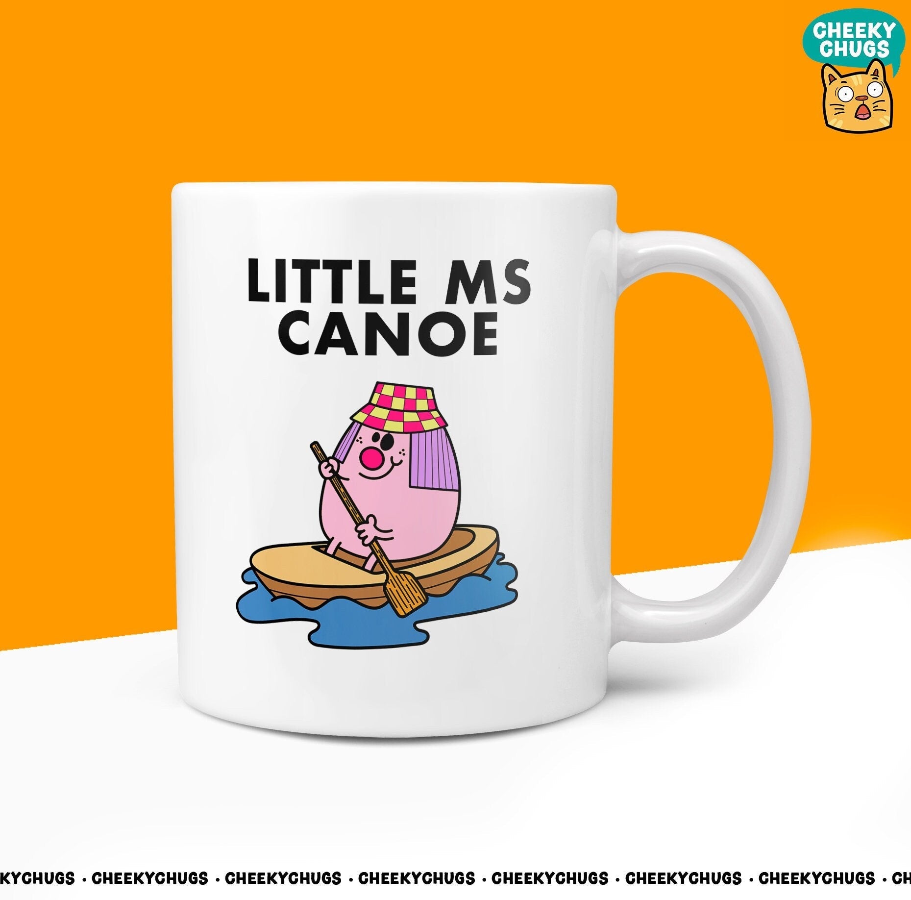 Novelty Little MS CANOE 10oz Coffee Mug - Funny Gift Ideas For Her Miss Women Rowing Rower Team Inspired Office Birthday Christmas Gifts - CheekyChugs