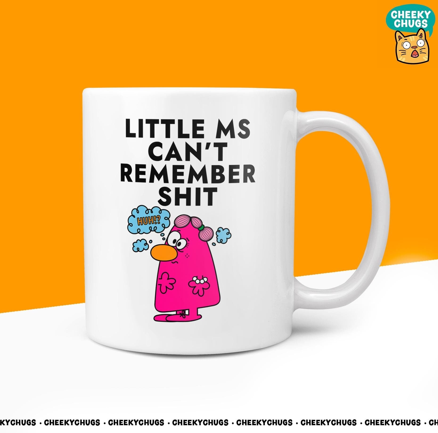 Novelty Little Ms CAN'T REMEMBER SHIT Mug Funny Women's Miss Her Gift Secret Santa Present Parody Birthday Christmas Coffee Tea Cup - CheekyChugs