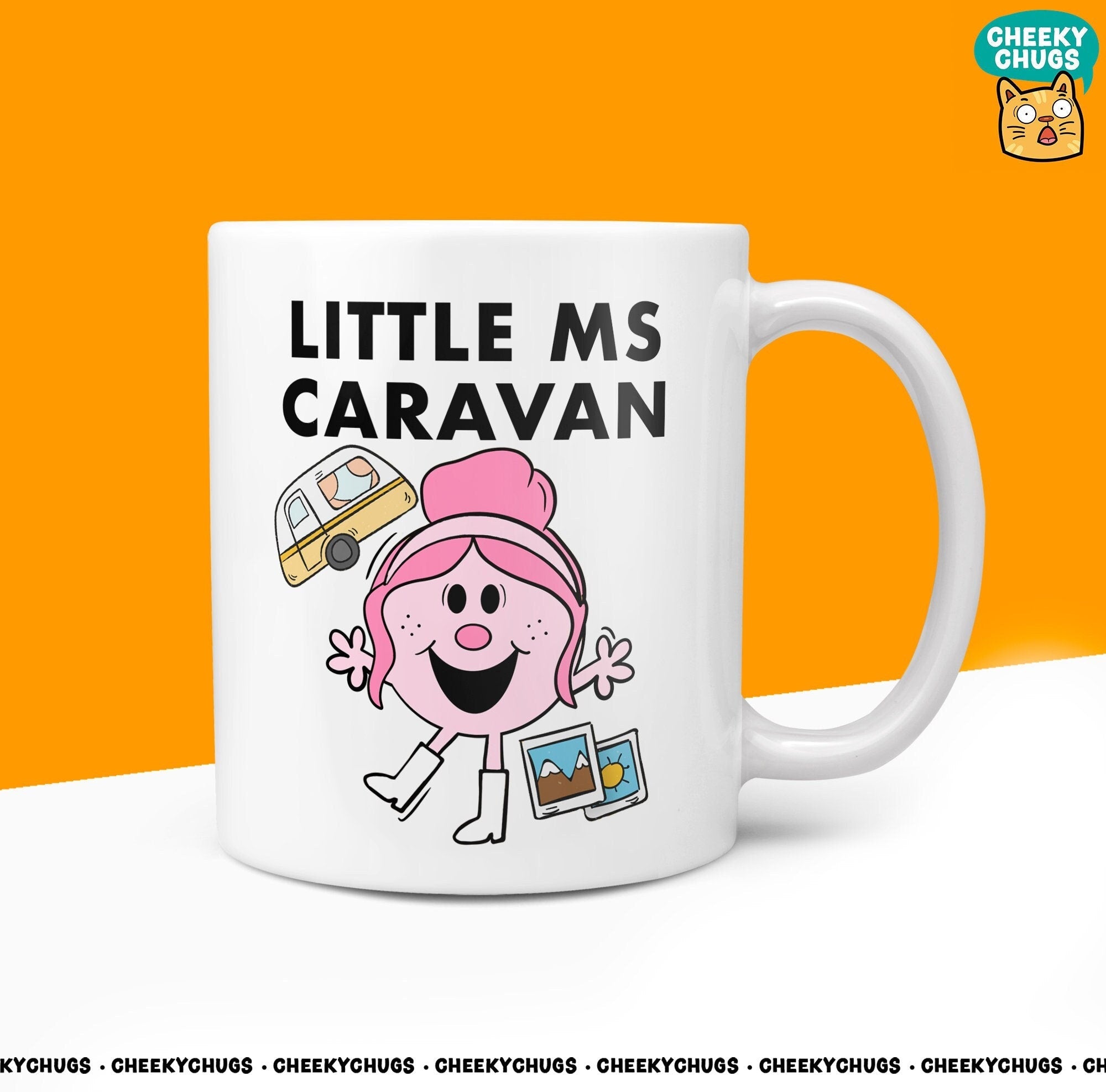 Novelty Little Ms CARAVAN 10oz Mug Funny Novelty Mr Miss Gifts Office Friend Family Present For Her Coffee Cup - CheekyChugs