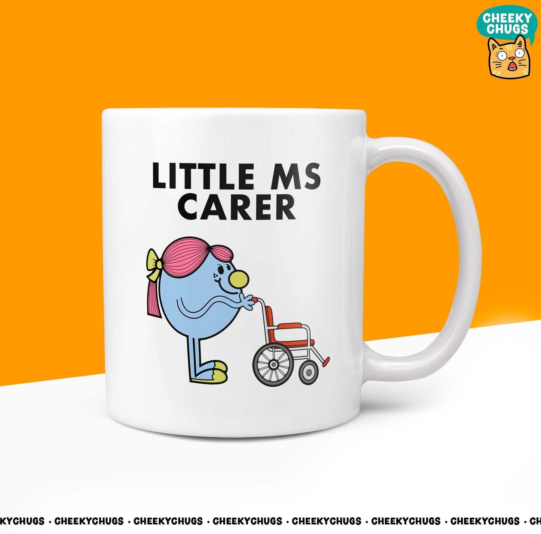 Novelty Little Ms CARER 10oz Coffee Mug - Funny Gifts For Carer Community Home Miss Office Work Secret Santa Gift Birthday Christmas - CheekyChugs