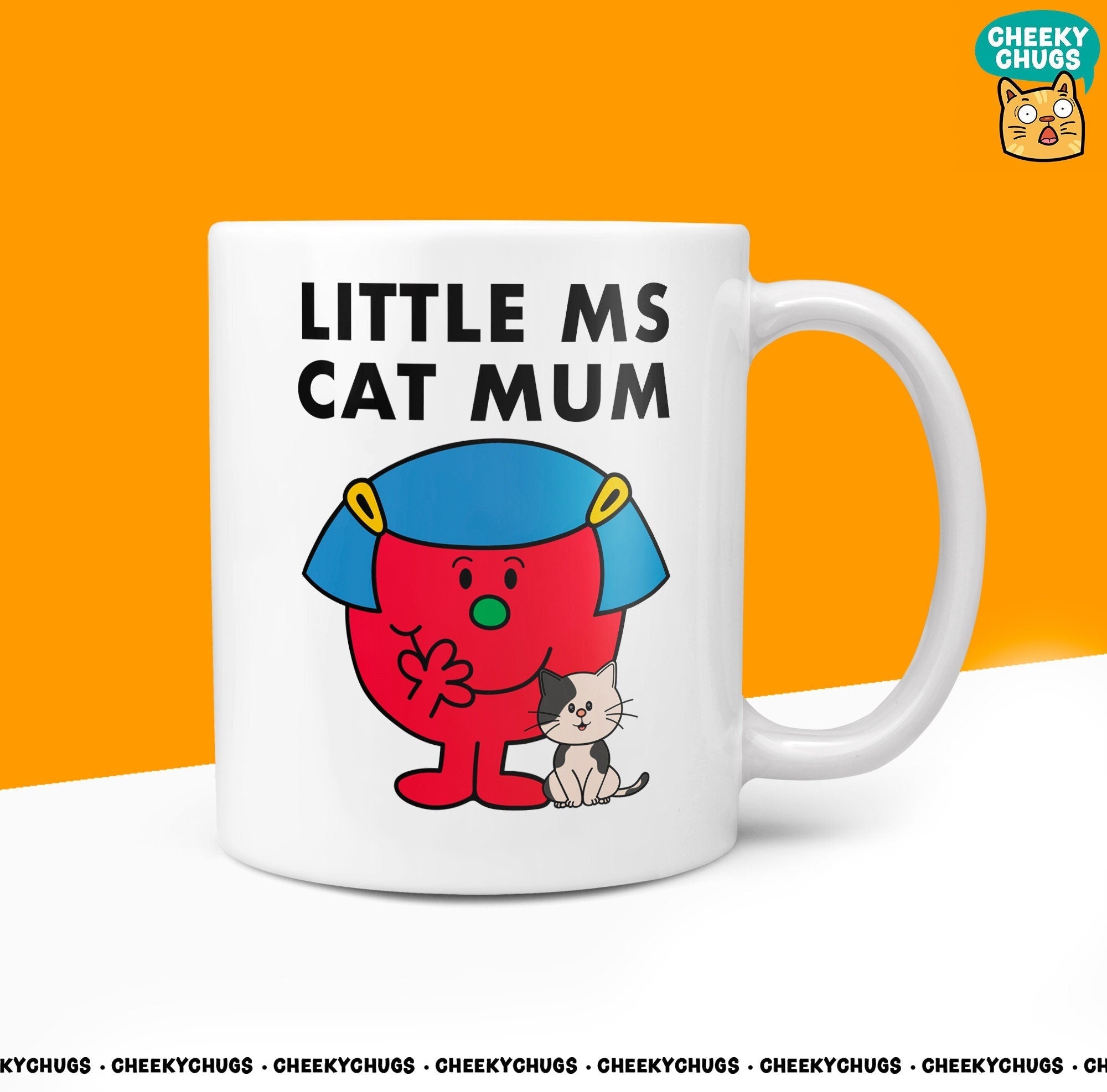 Novelty Little Ms Cat Mum 10oz Coffee Mug - Gift for the Female Cat Owner - Celebrate Your Love for Cats with this Charming Miss Cup for Her - CheekyChugs