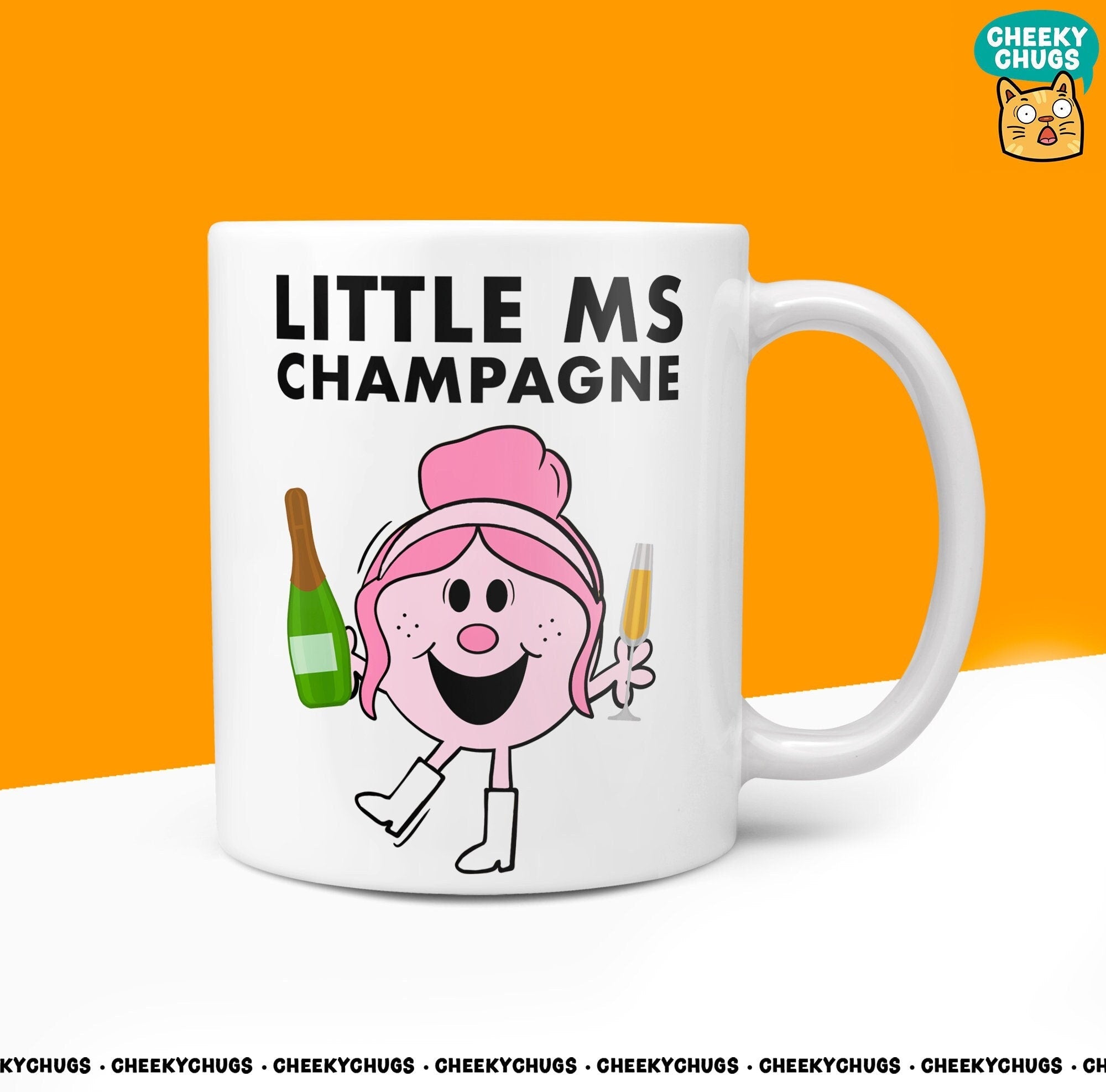 Novelty Little Ms CHAMPAGNE 10oz Mug Funny Novelty Miss Gifts Office Friend Family Present For Her Coffee Cup - CheekyChugs
