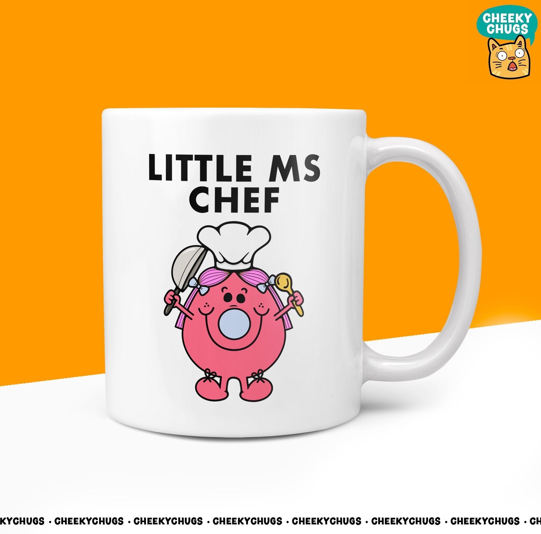 Novelty Little MS CHEF 10oz Coffee Mug - Gift For Her Miss Female Cook Kitchen Master Birthday Christmas Chef Present - CheekyChugs
