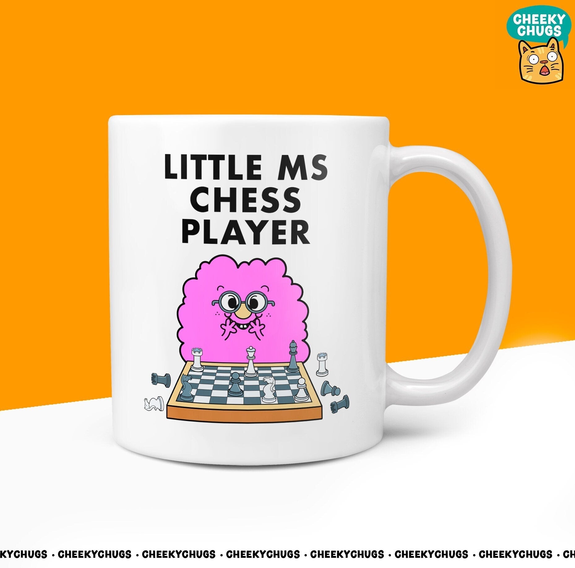 Novelty LITTLE Ms CHESS PLAYER Mug Funny Women's Miss Her Gift Secret Santa Present Ceramic Novelty Birthday Christmas 10oz Coffee Cup - CheekyChugs