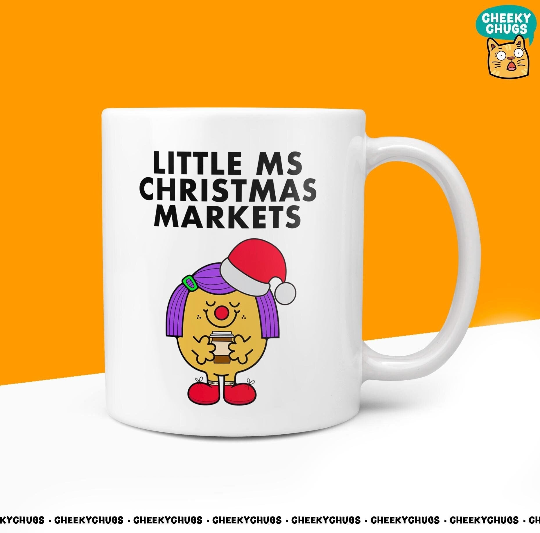 Novelty Little MS CHRISTMAS MARKETS Mug Funny Women Miss Gift Secret Santa Present Unique Ceramic Novelty Office Christmas Coffee Cup - CheekyChugs