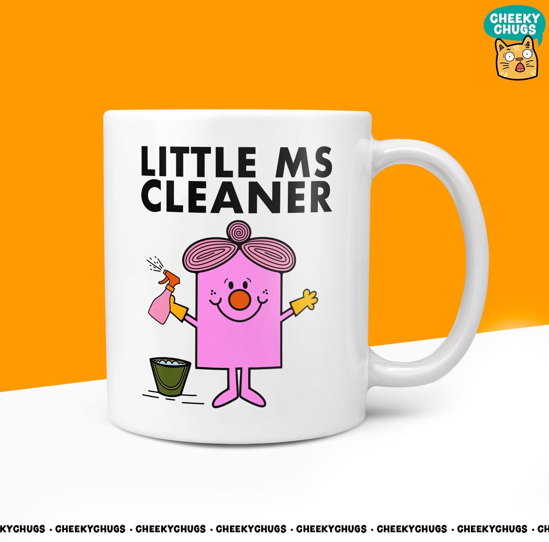 Novelty Little Ms CLEANER 10oz Coffee Mug - Funny Gifts For Cleaning Lady Miss Mrs Hinch Inspired Work Secret Santa Gift Birthday Christmas - CheekyChugs