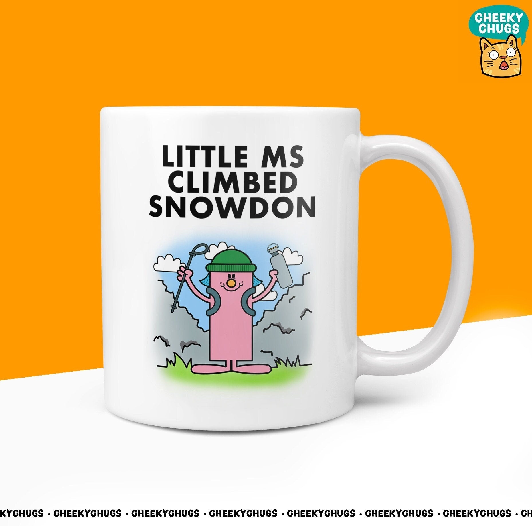 Novelty Little MS CLIMBED SNOWDON 10oz Coffee Mug - Funny Miss Female Cup For Christmas Birthday Gift Present Friend Climbing Coffee Mugs - CheekyChugs