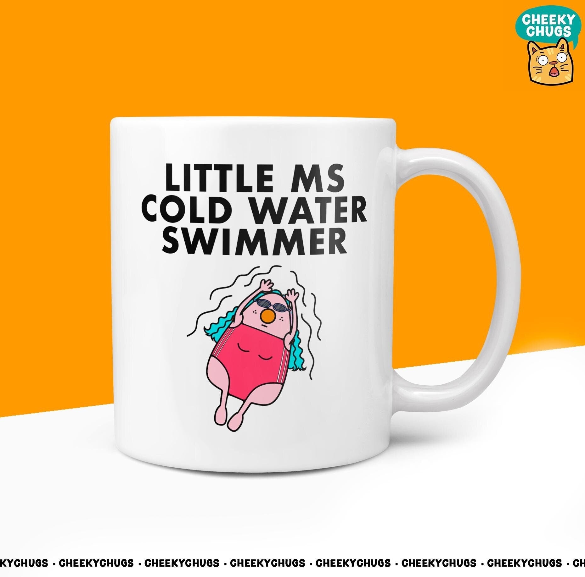 Novelty Little Ms COLD WATER SWIMMER 10oz Coffee Mug - Funny Miss Female Cup For Christmas Birthday Gift Present Friend Coffee Mugs - CheekyChugs