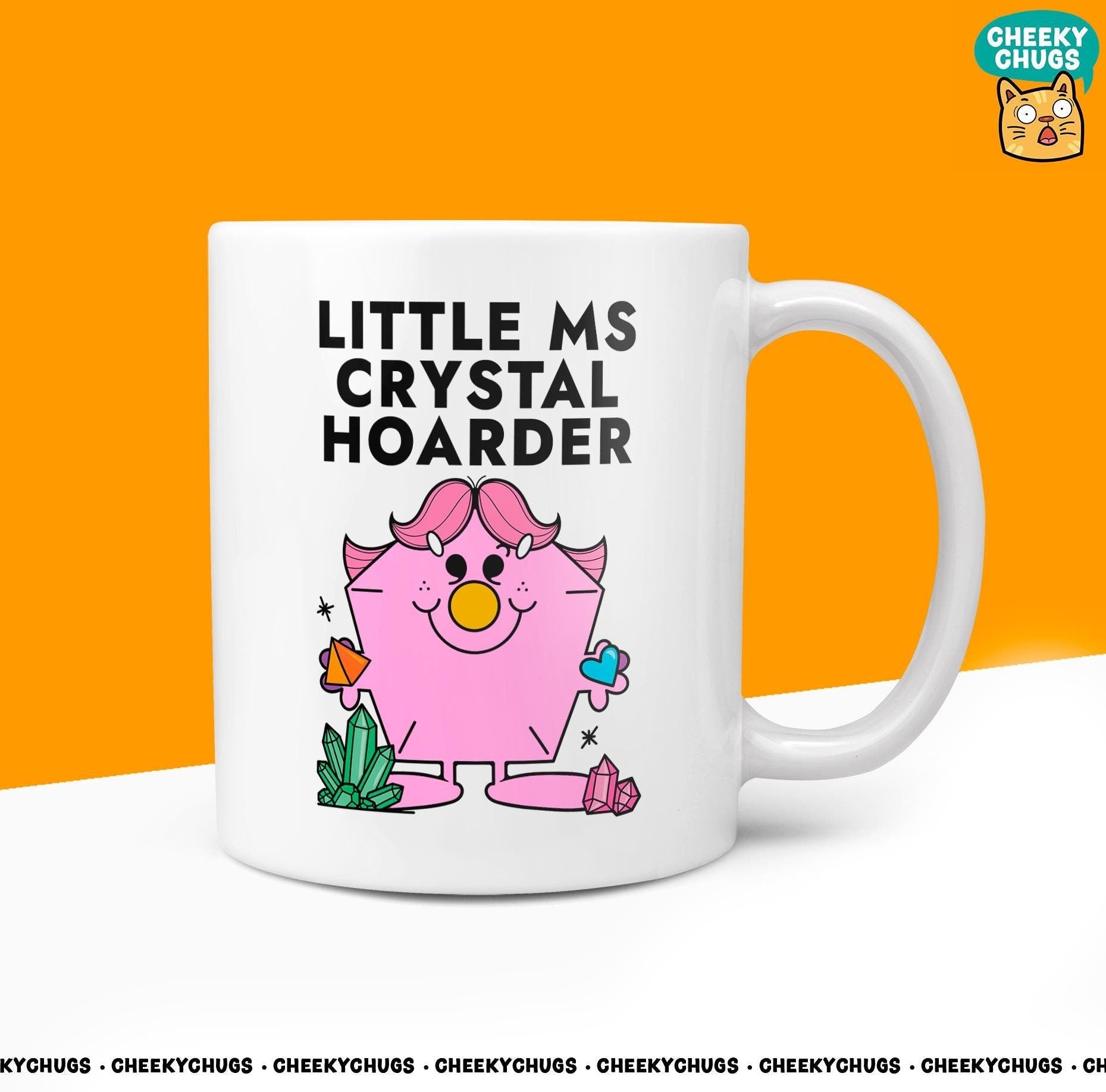 Novelty Little MS CRYSTAL HOARDER Mug Funny Women's Miss Her Gift Secret Santa Present Ceramic Parody Birthday Christmas Coffee Tea Cup - CheekyChugs