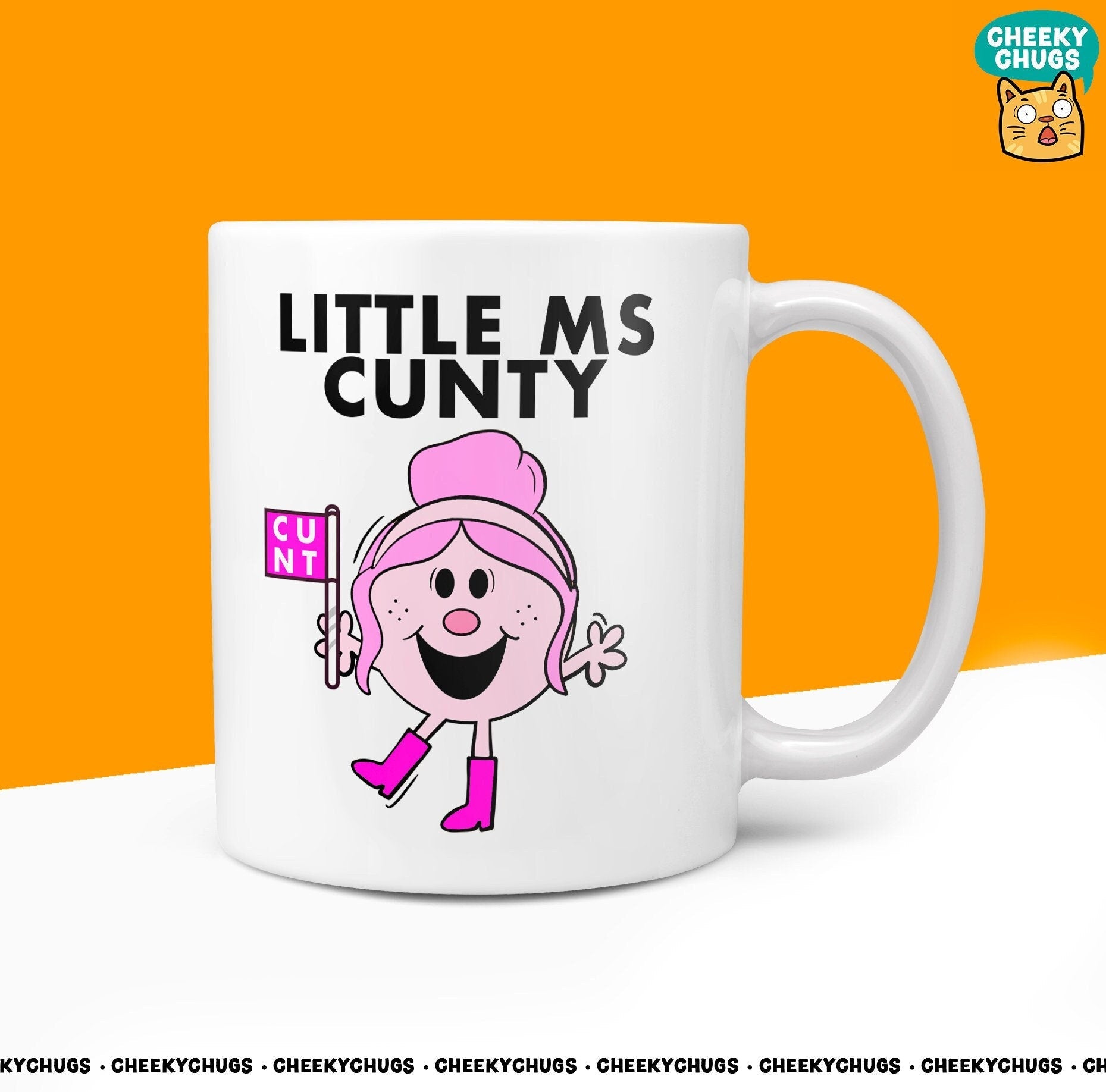 Novelty Little Ms CUNTY Mug Funny Women's Miss Ladies Gift Secret Santa Present Unique Rude Ceramic Novelty Swearing Birthday Christmas 10oz - CheekyChugs